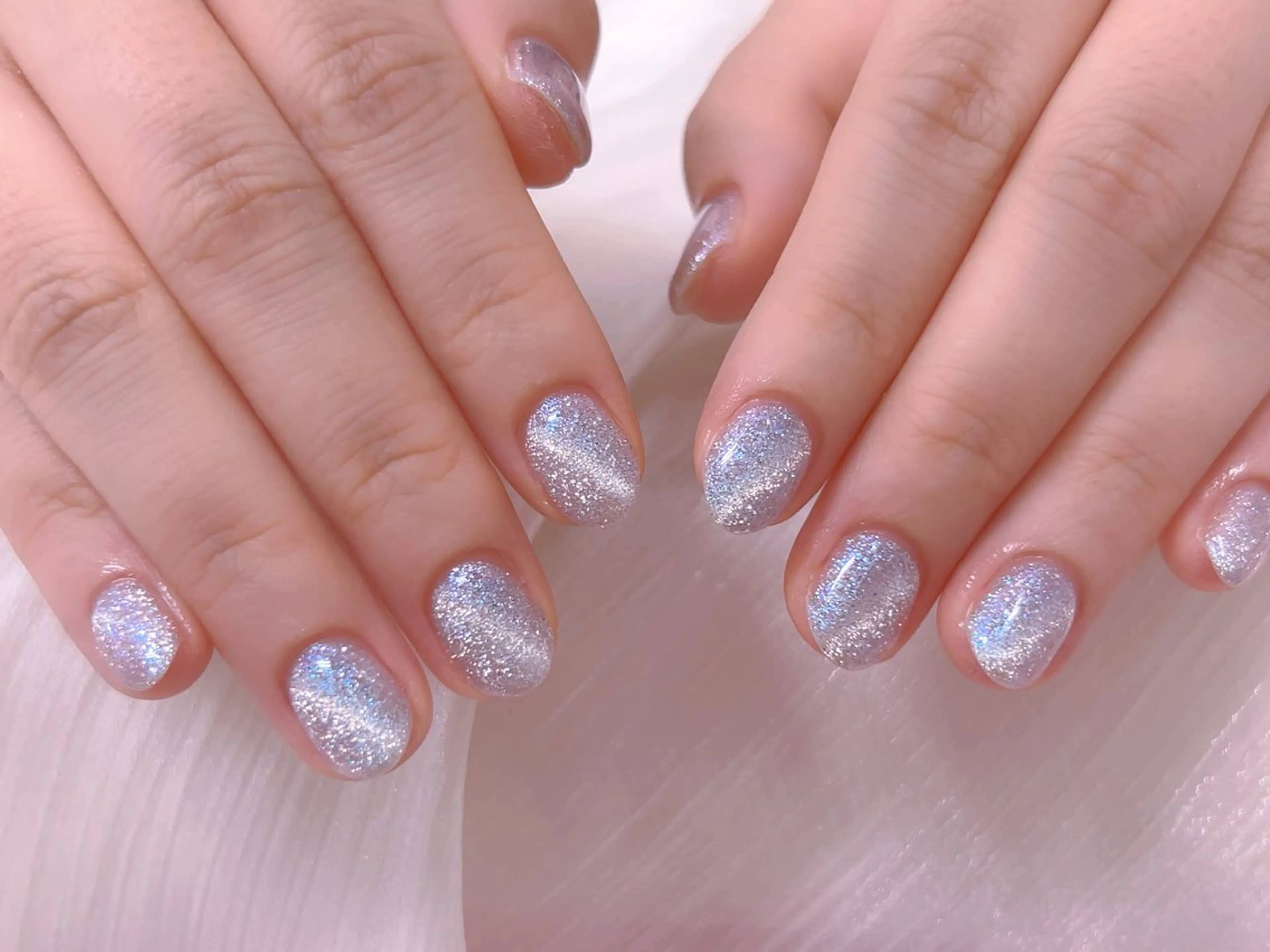 ネイル フレンチネイル ジェルネイル グラデーション 韓国ネイル マグネットネイル ハンドネイル 【長さ出し】 IRIS NAILのネイルデザイン