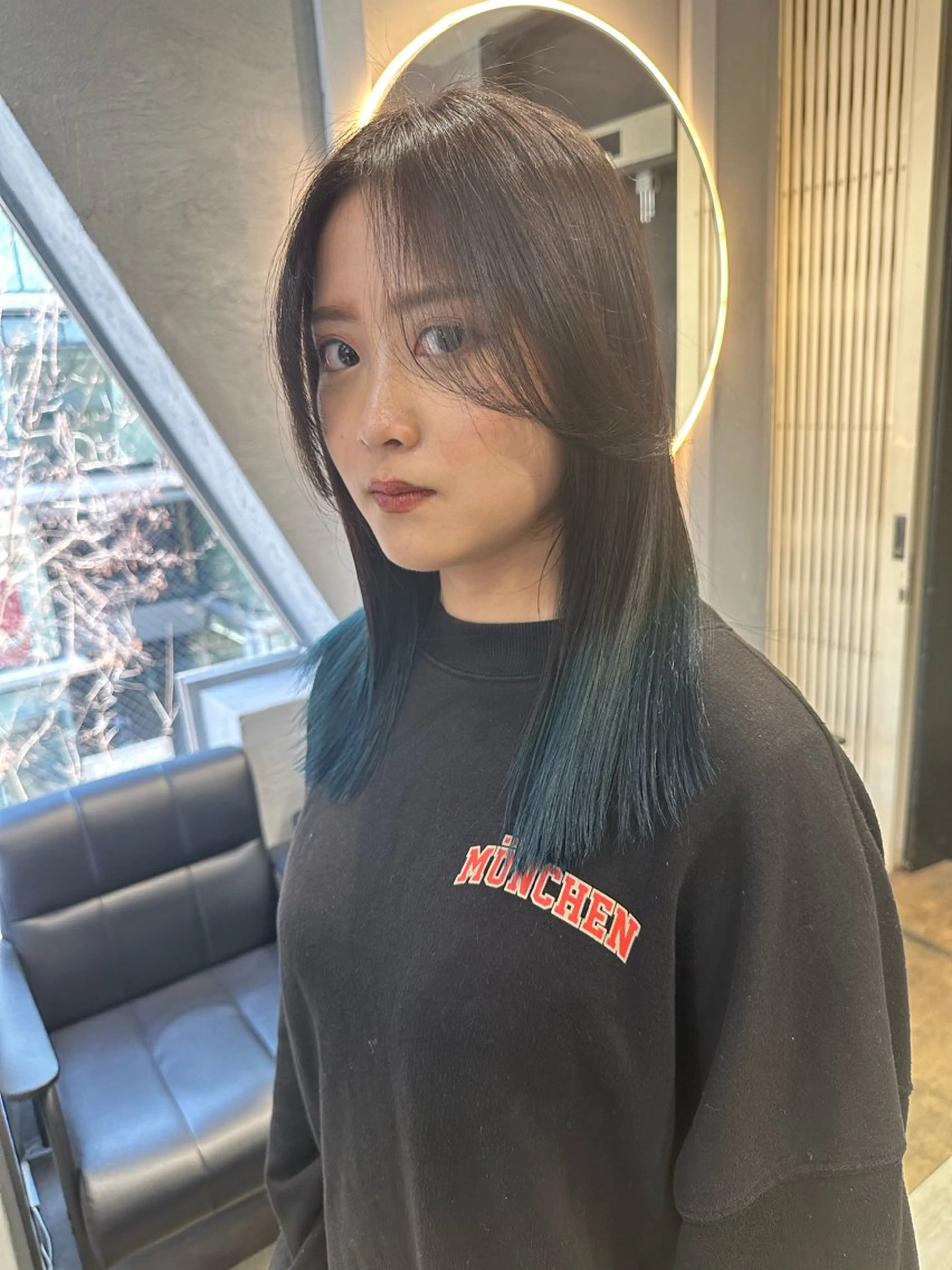 セミロング カラー ヘアカラー トリートメント TATSUブリーチ/ ミルクティーベージュのヘアスタイル