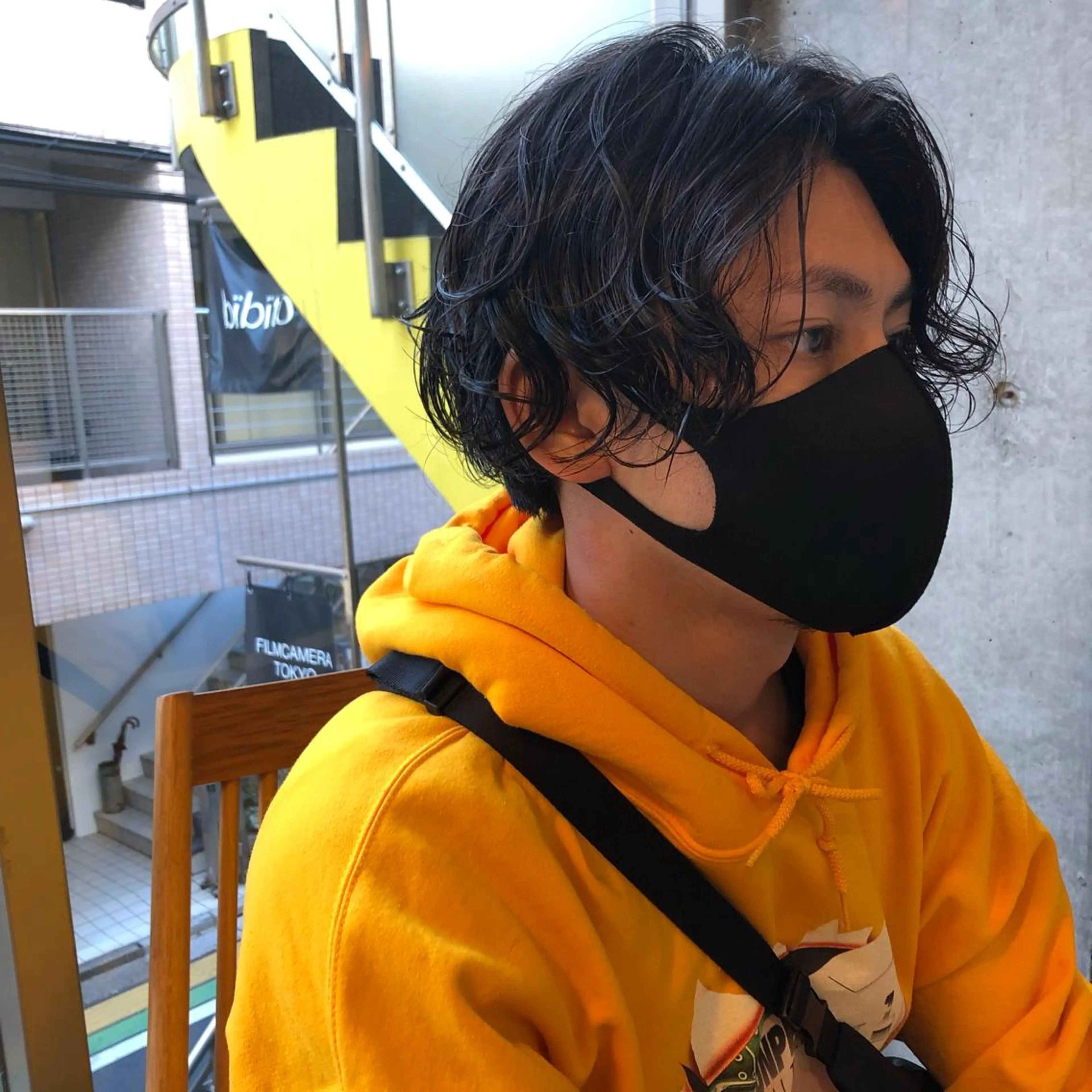 パーマ メンズ ショートボブ メンズブリーチ メンズデザインカット フェードカット メンズハイライト カット パーマ 🌈圧倒的デザイン パーマ　関和希のヘアスタイル