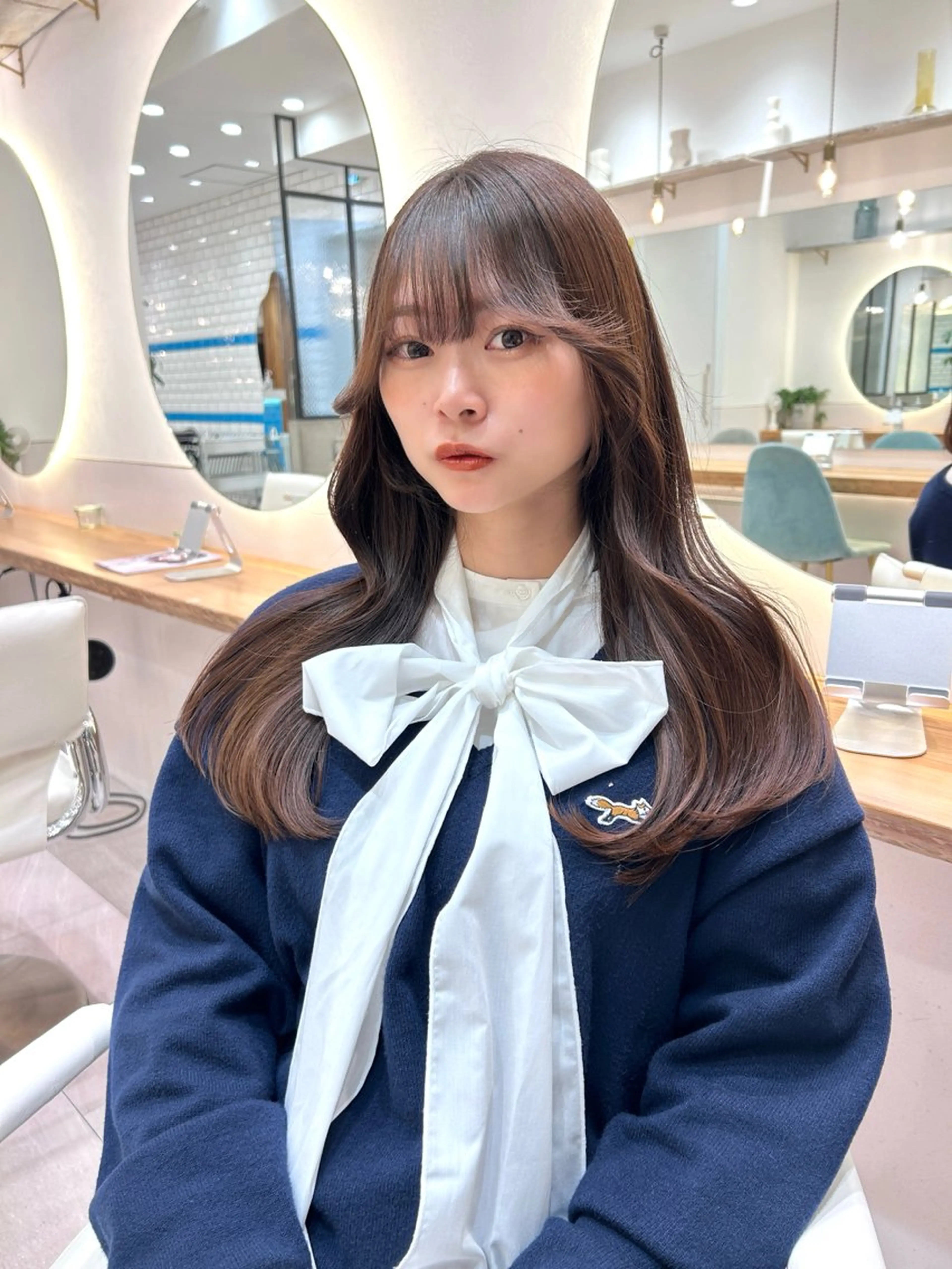 ロング 髪質改善 韓国風ヘア ロング 似合わせカット カット ヘアカラー トリートメント ボブ/レイヤーボブ/ 髪質改善/梶川 夏季のヘアスタイル