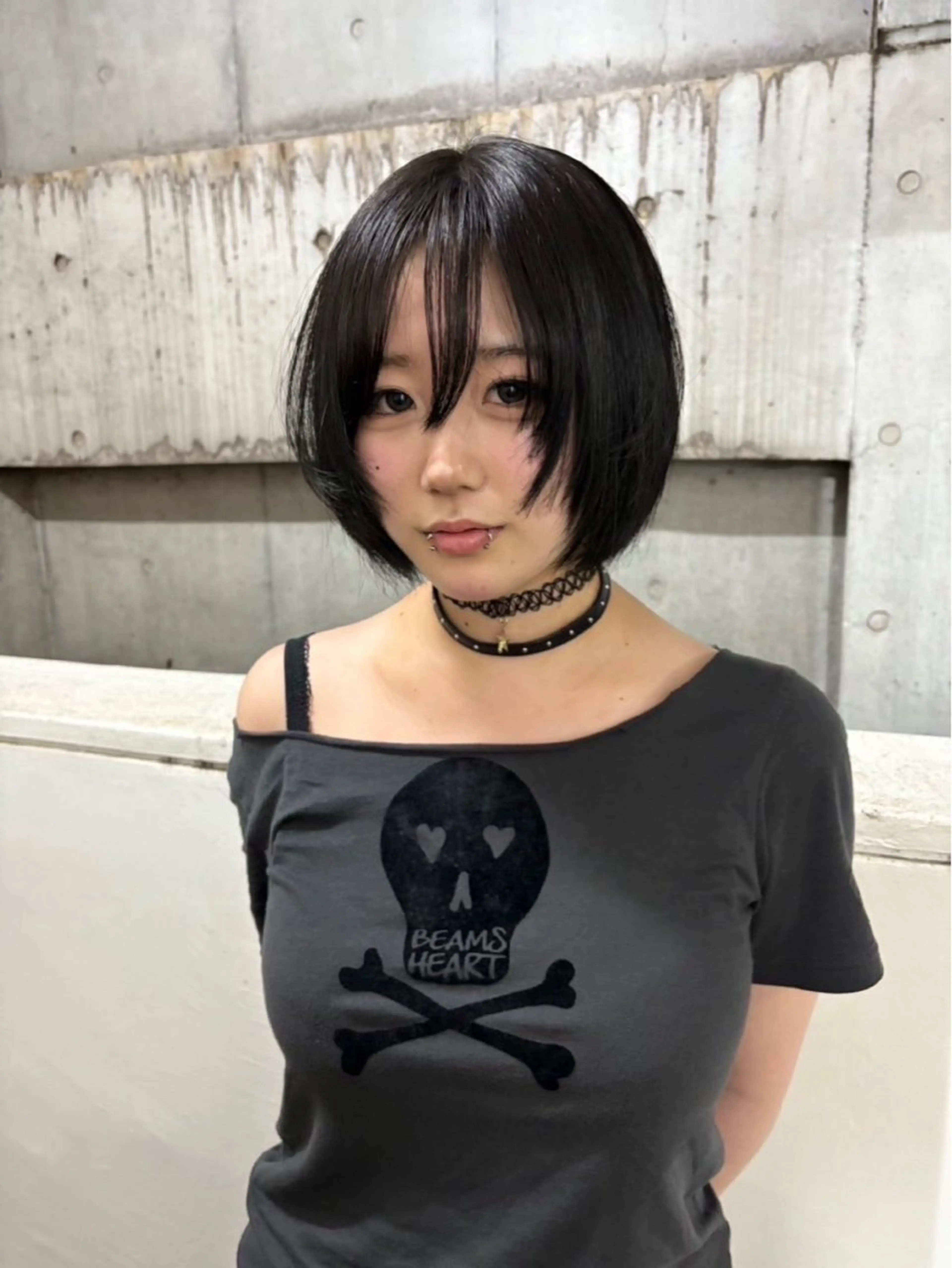 ショート カラー 黒髪 デザインカラー / ナダショウタロウのヘアスタイル