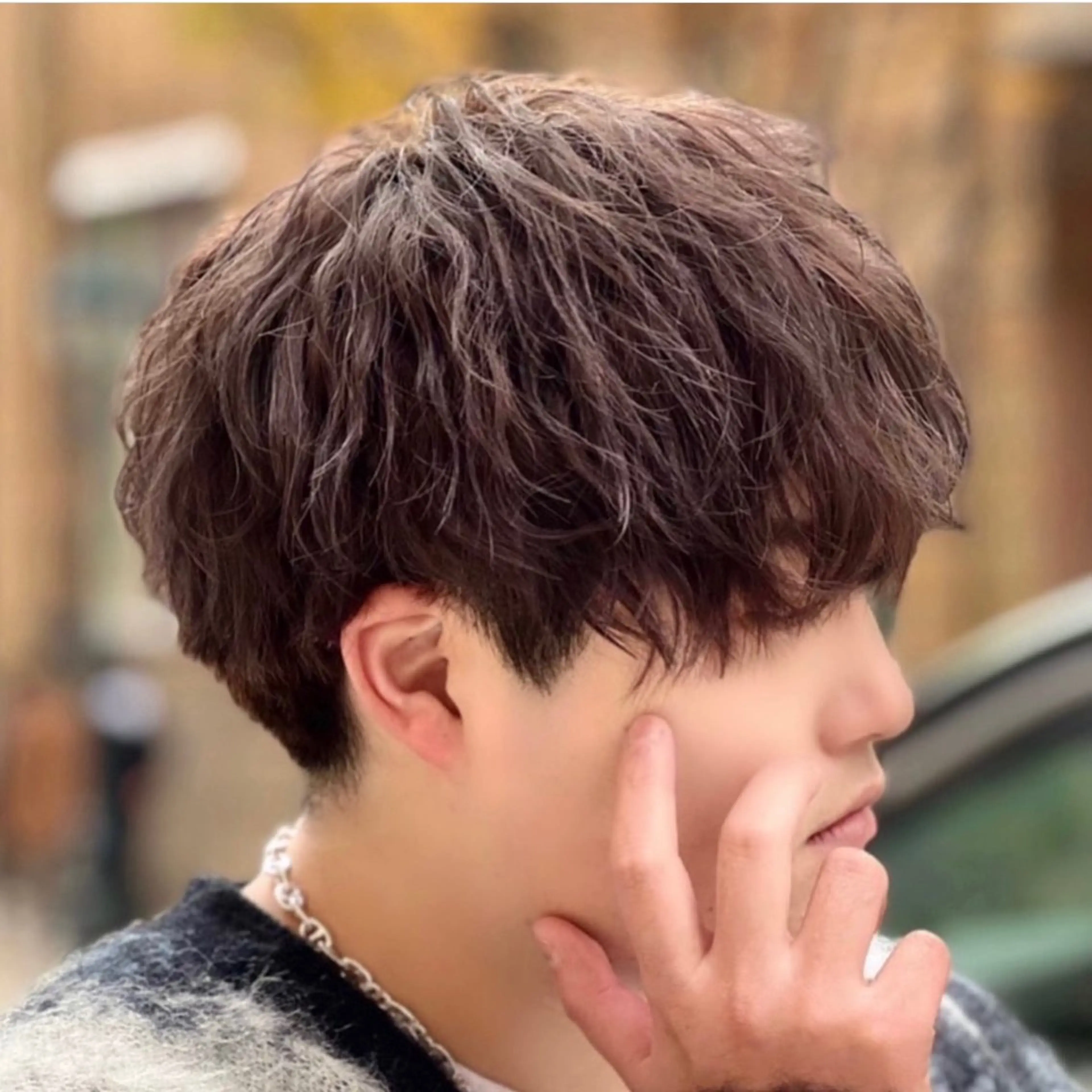 ショート パーマ メンズ マッシュ 韓国ヘア/銀座/艶髪 /MINX/ウチダのヘアスタイル