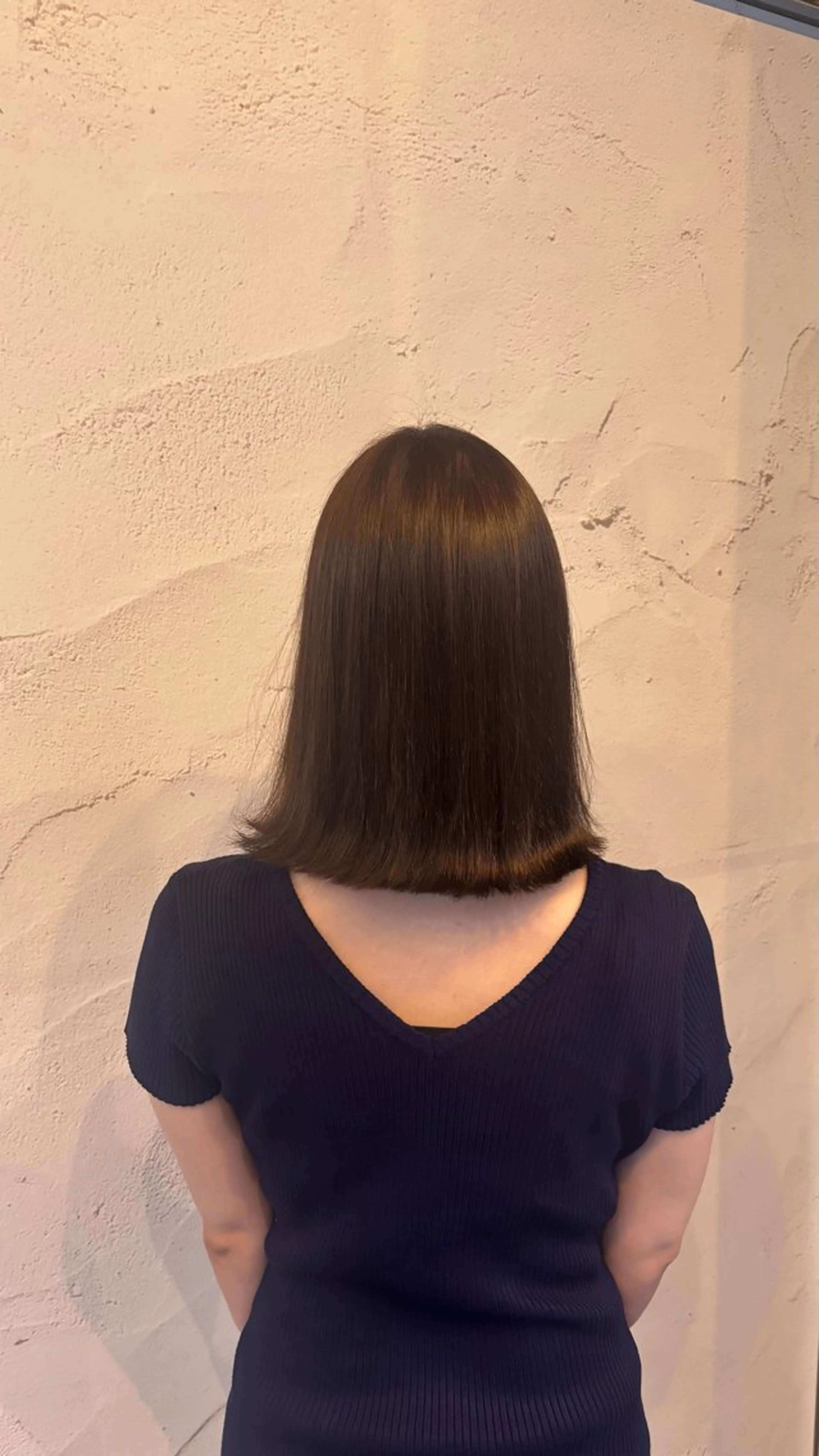 ミディアム カラー ブラウンカラー 小池 かなこのヘアスタイル