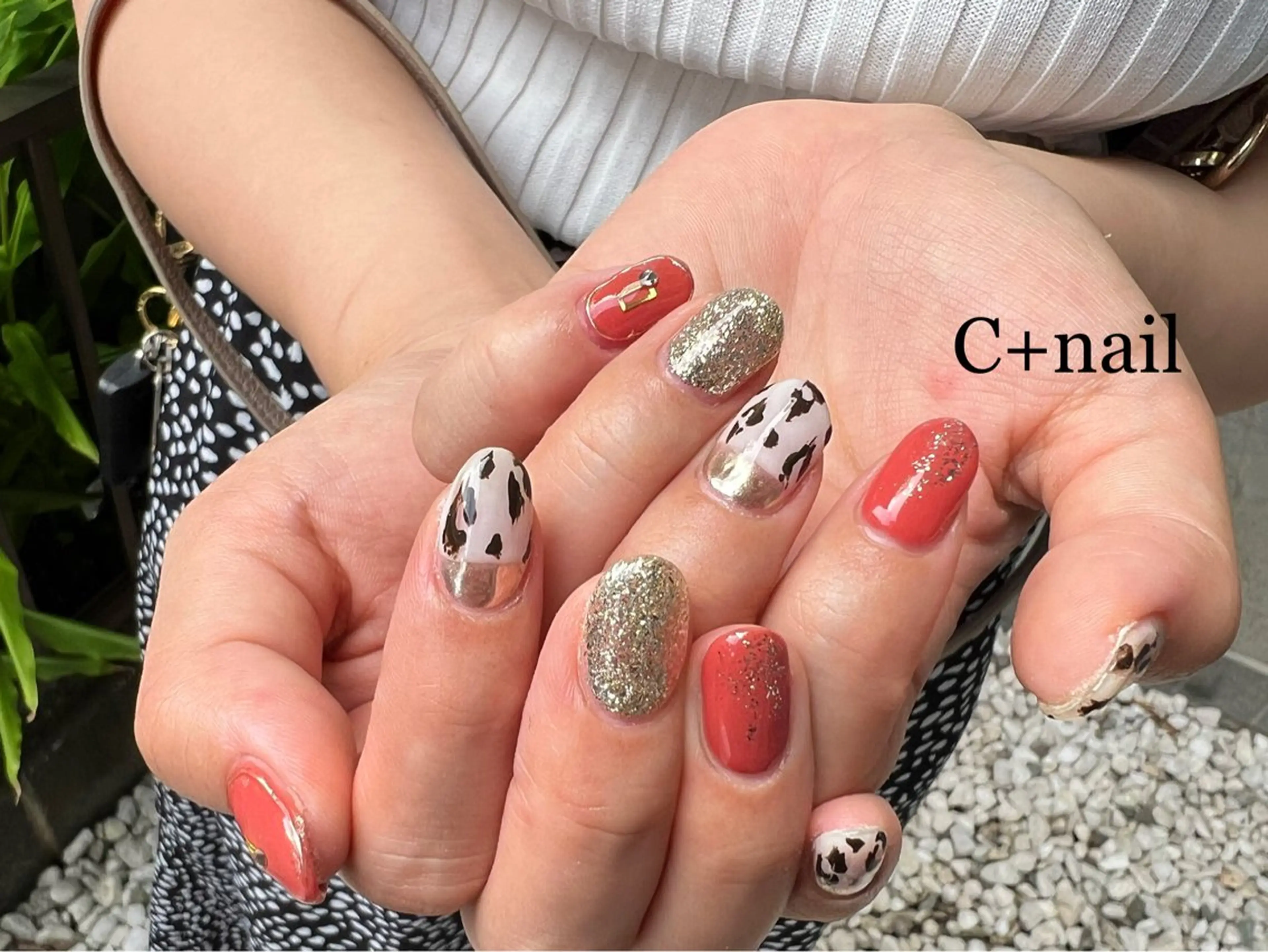 ネイル アニマル柄 ハンドネイル ✴︎ C+nailのネイルデザイン