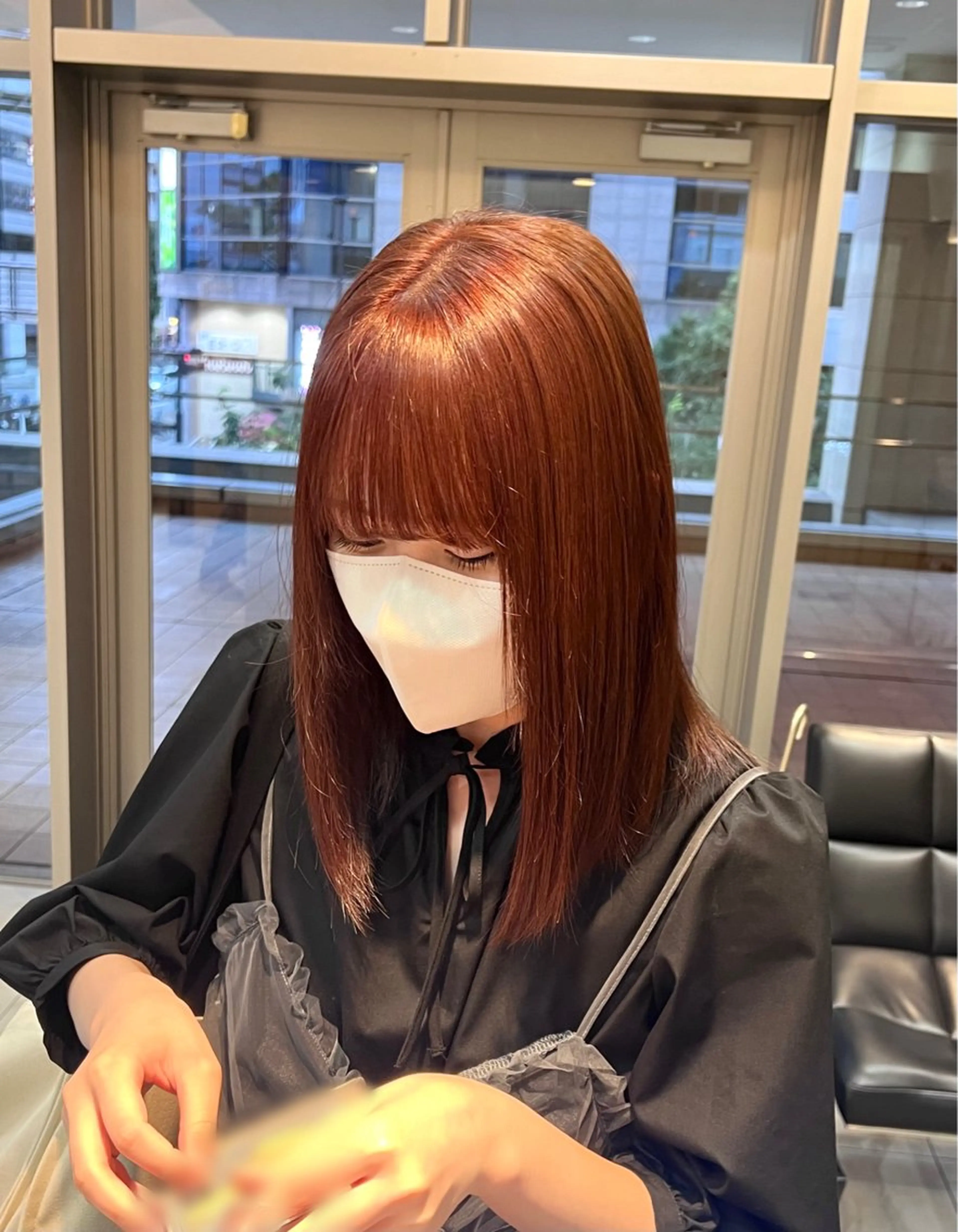 セミロング カラー ダブルカラー ピンクカラー Luana .Rioneのマツエク・マツパデザイン