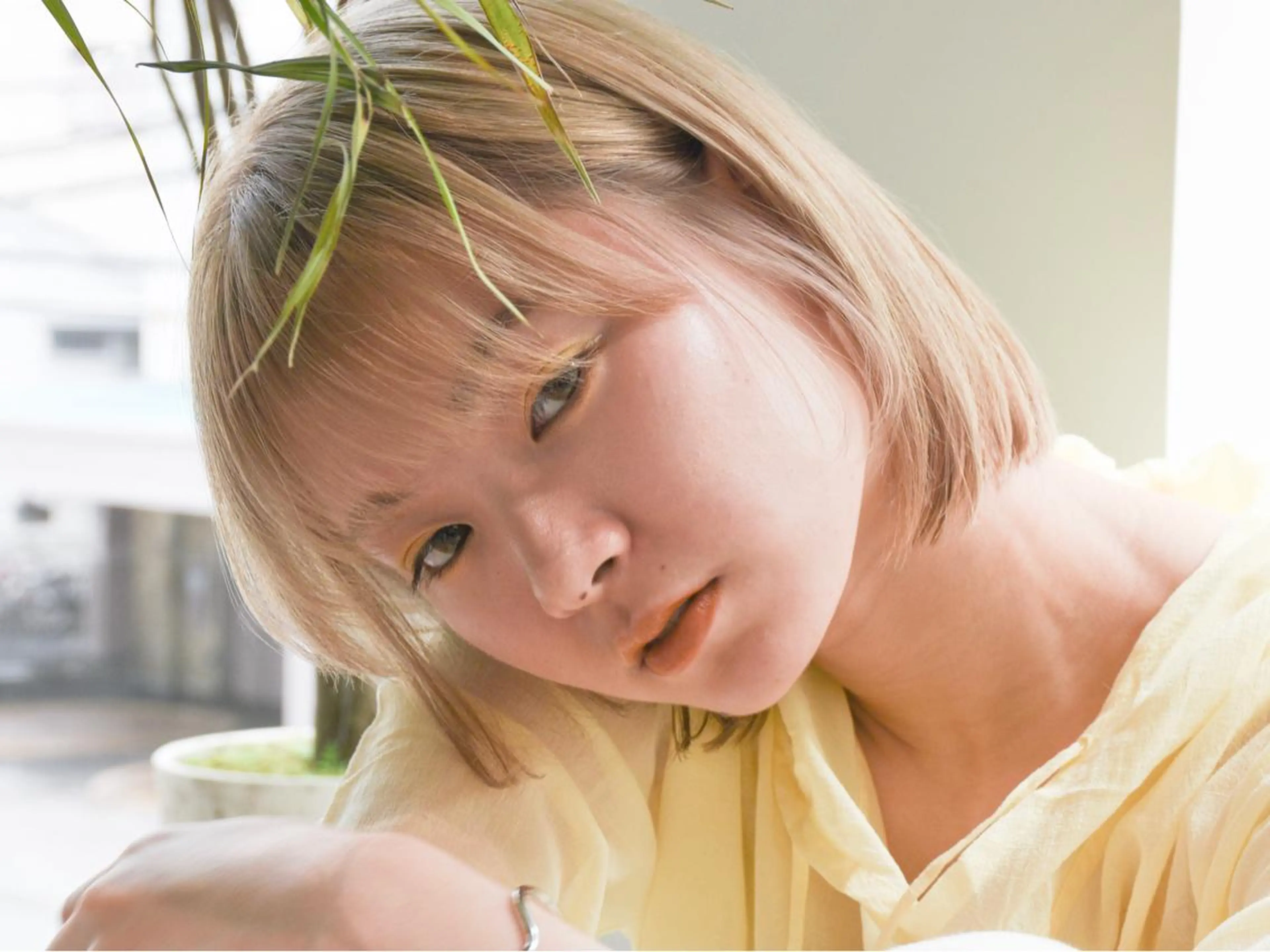 ショート カラー 切りっぱなしボブ ショートボブ ハンサムショート ベージュカラー ブリーチ カット ヘアカラー ショート/パーマ/ カラー/FUKOのヘアスタイル