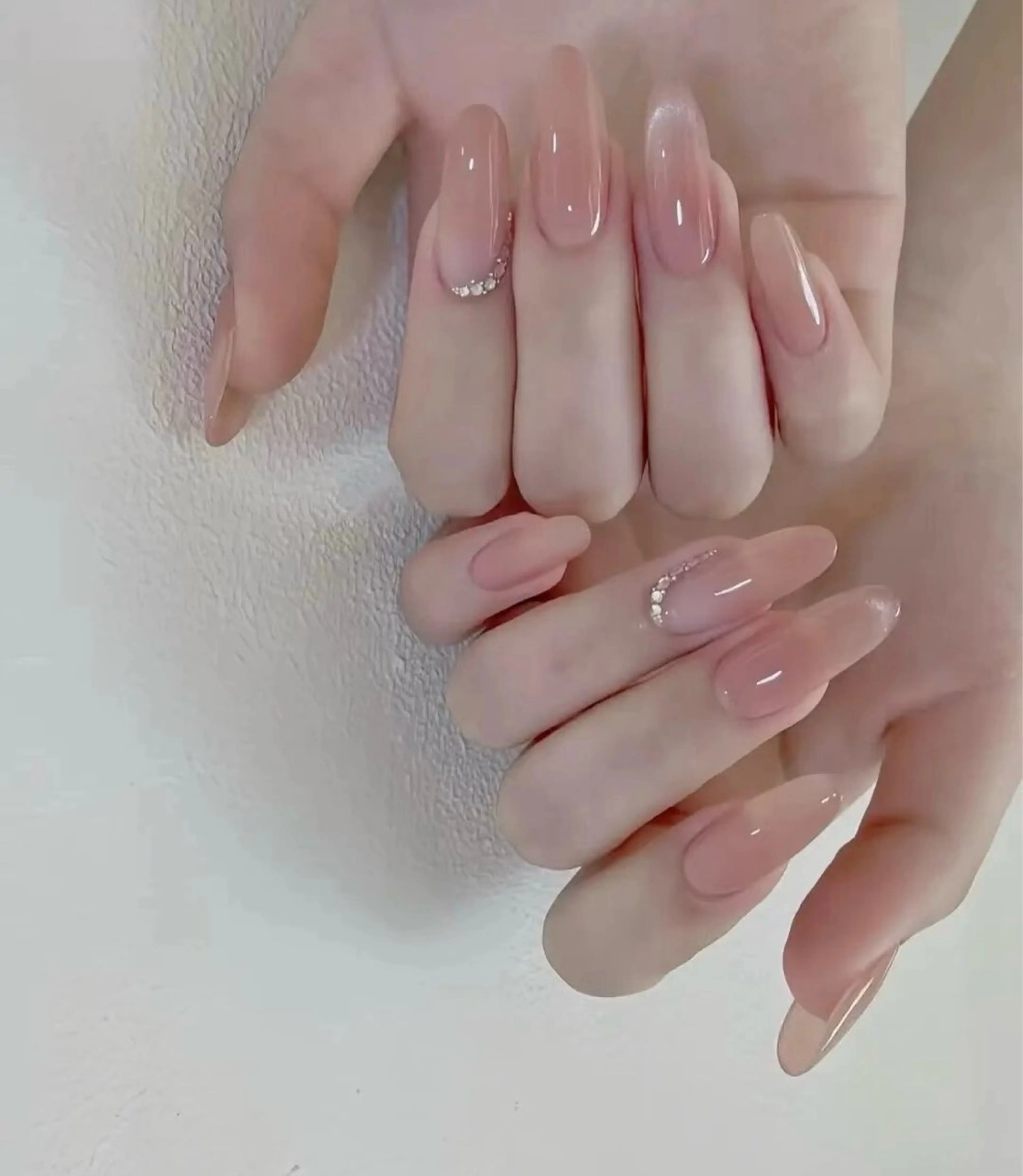 ネイル チークネイル 長さ出し フレンチネイル ガーリー 韓国ネイル sun nail池袋 モデル募集のネイルデザイン