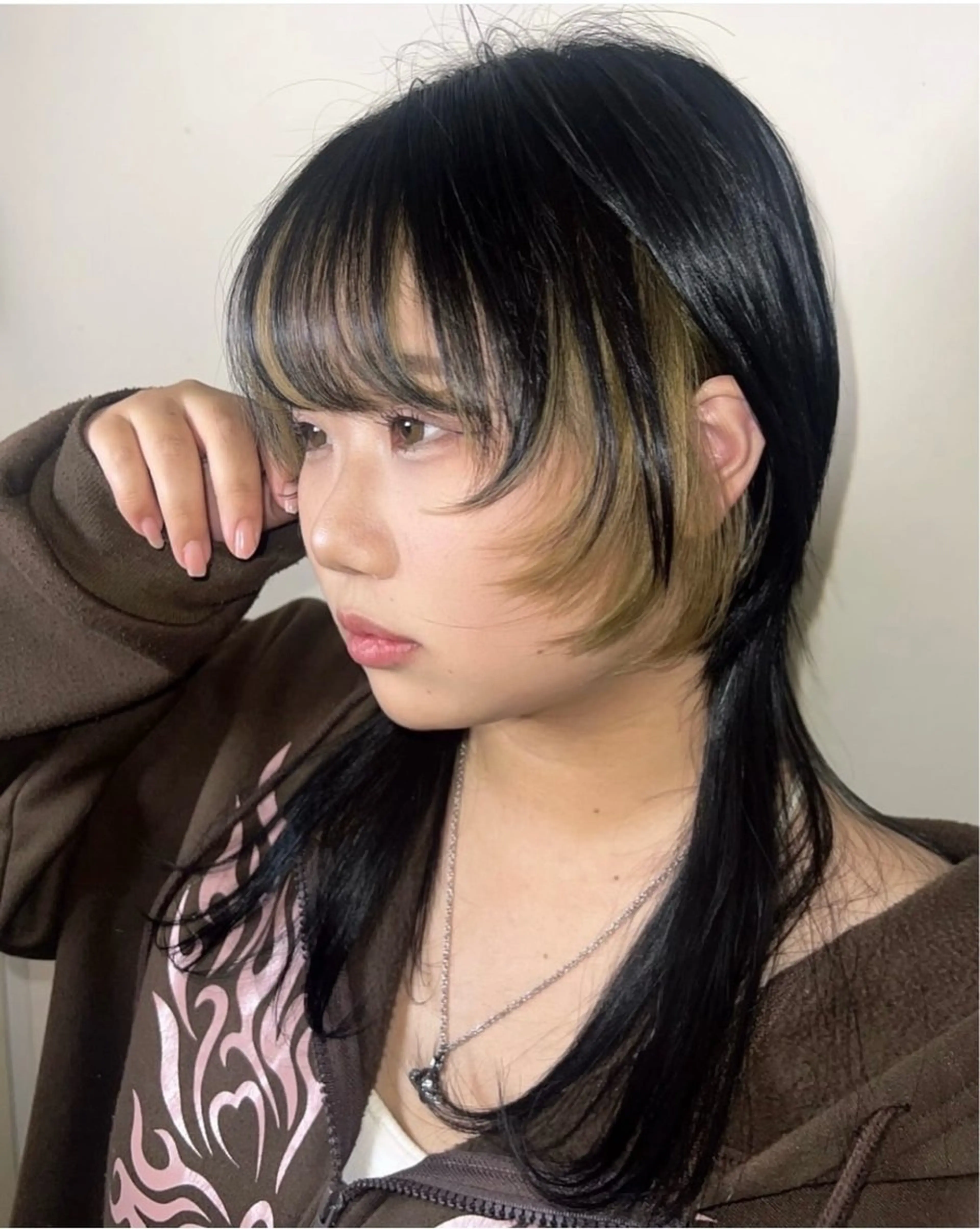 インナーカラー➕カットの写真