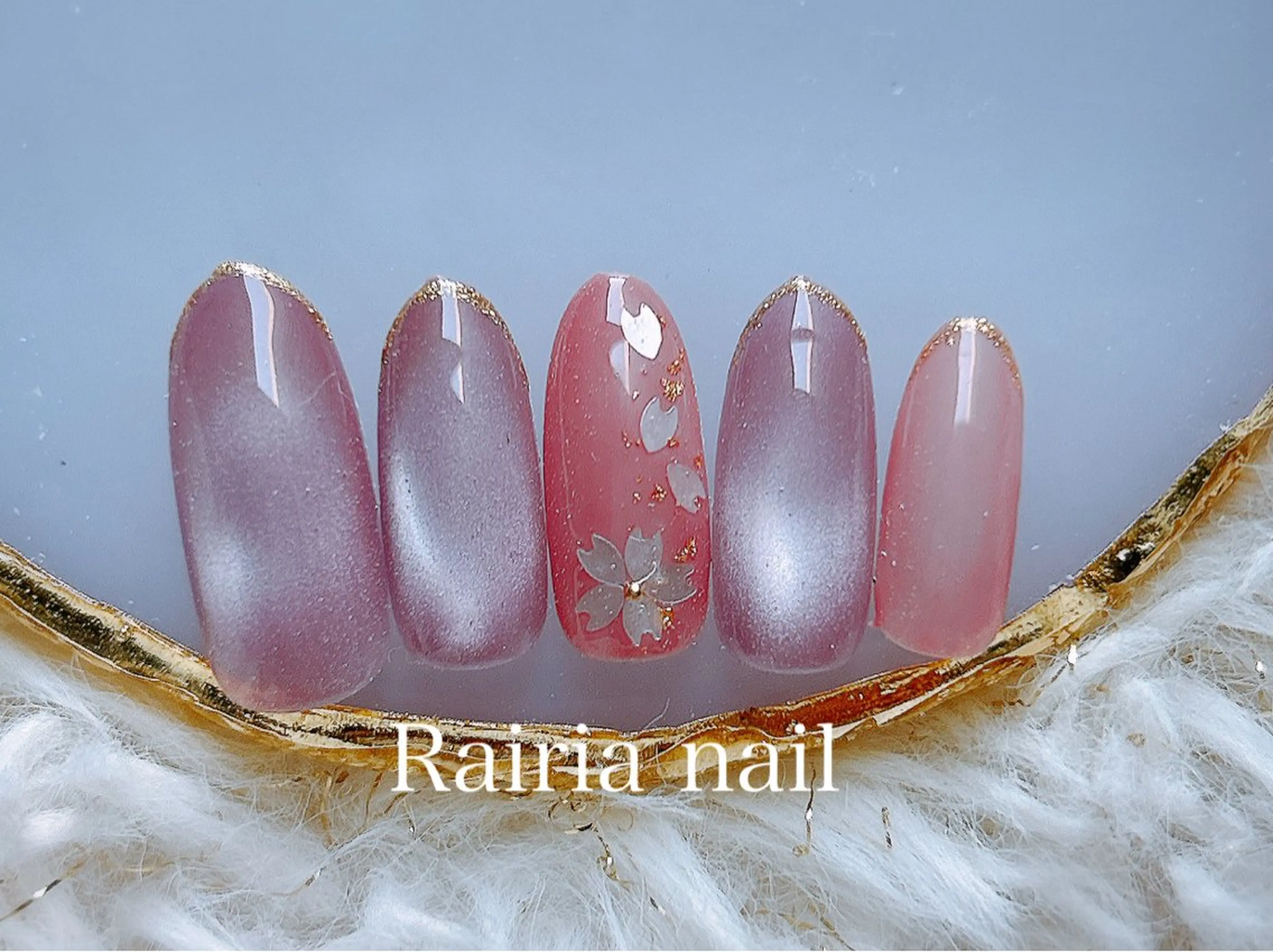 ネイル グリーン 持ち込み ハンドネイル Rairia nail本八幡店のネイルデザイン