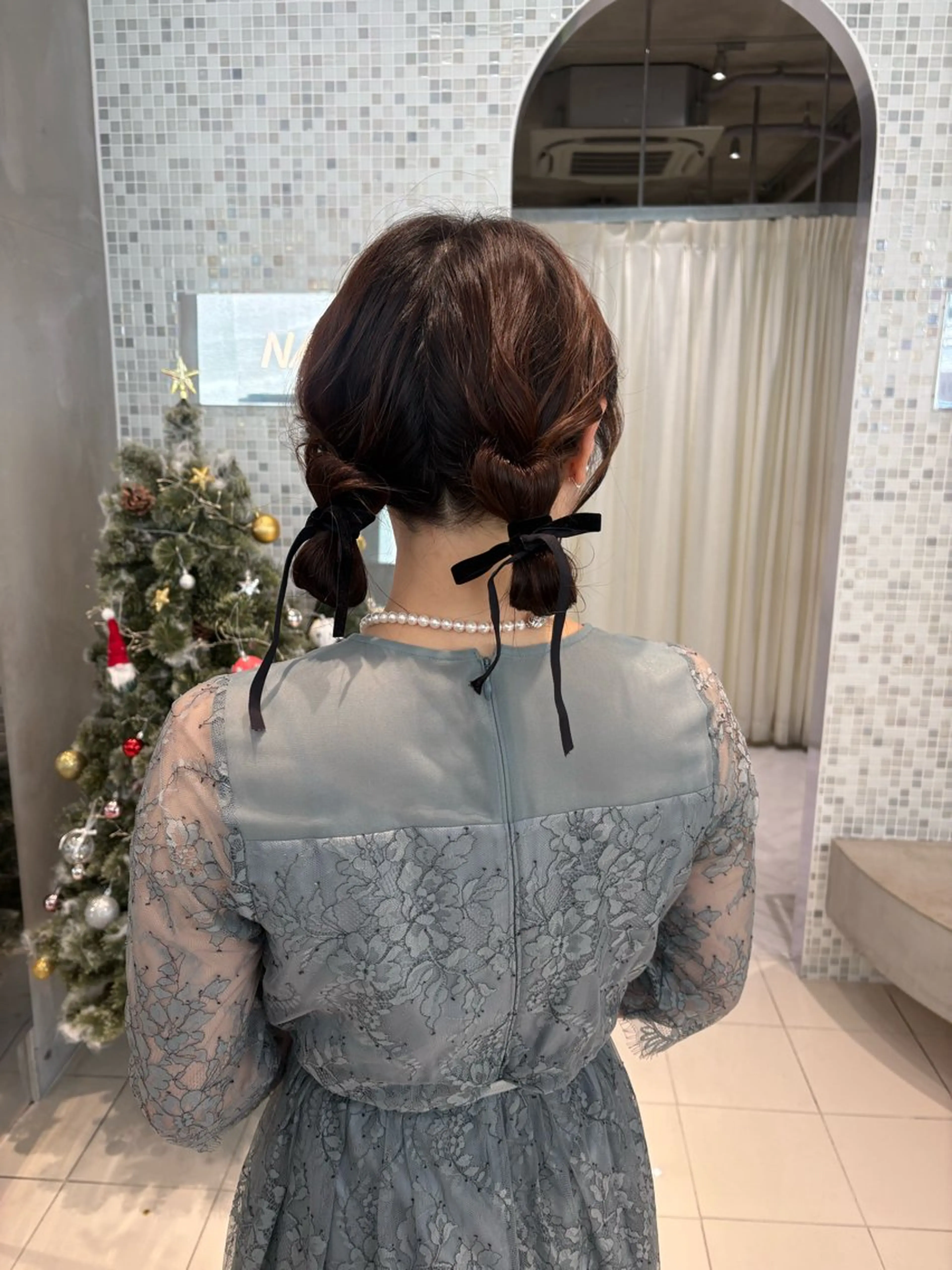 セミロング ヘアアレンジ 透明感カラー🫧 nanohaのヘアスタイル