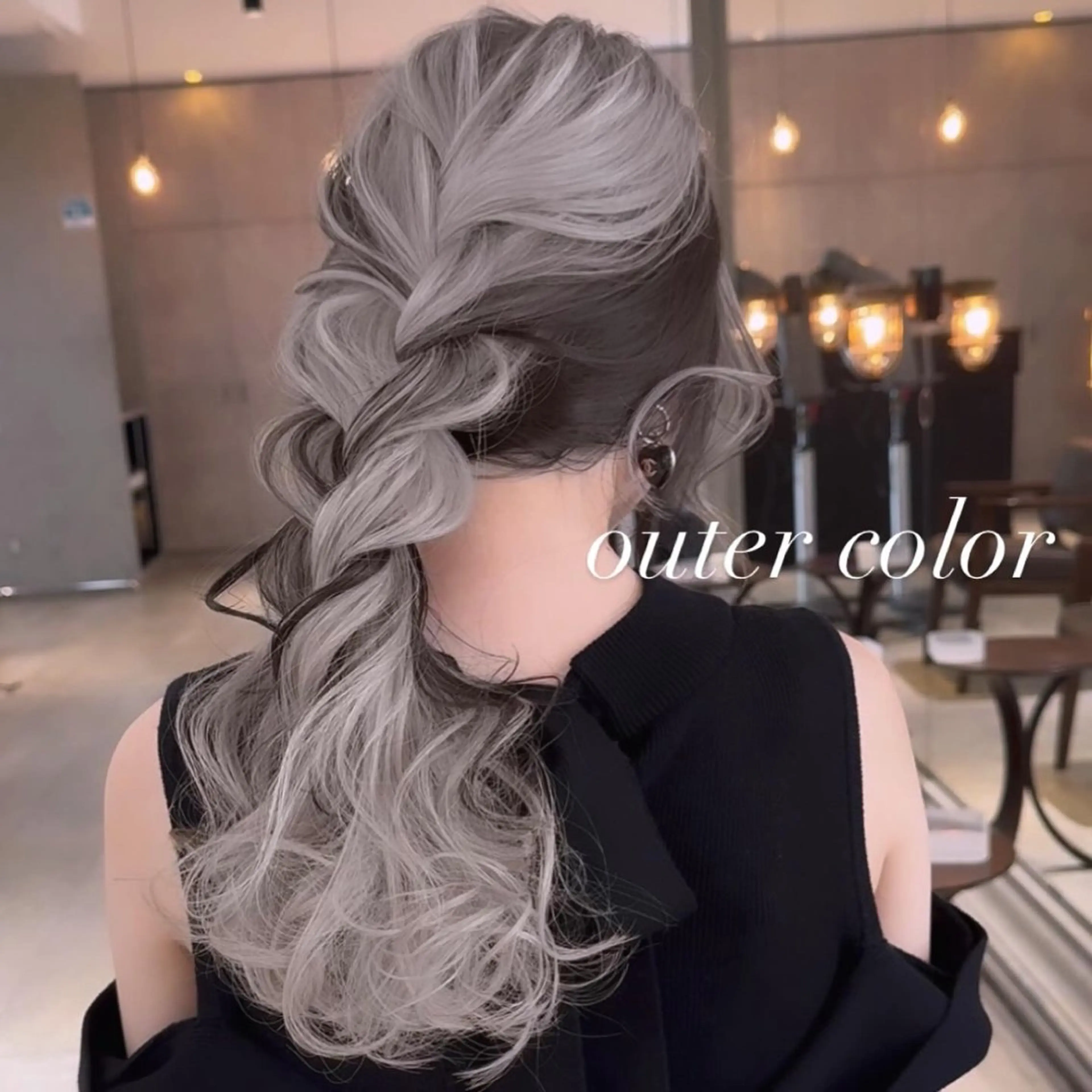 セミロング カラー カット ヘアカラー トリートメント ヘアセット 💜ハイトーン💛 マジカルかいちゃんのヘアスタイル