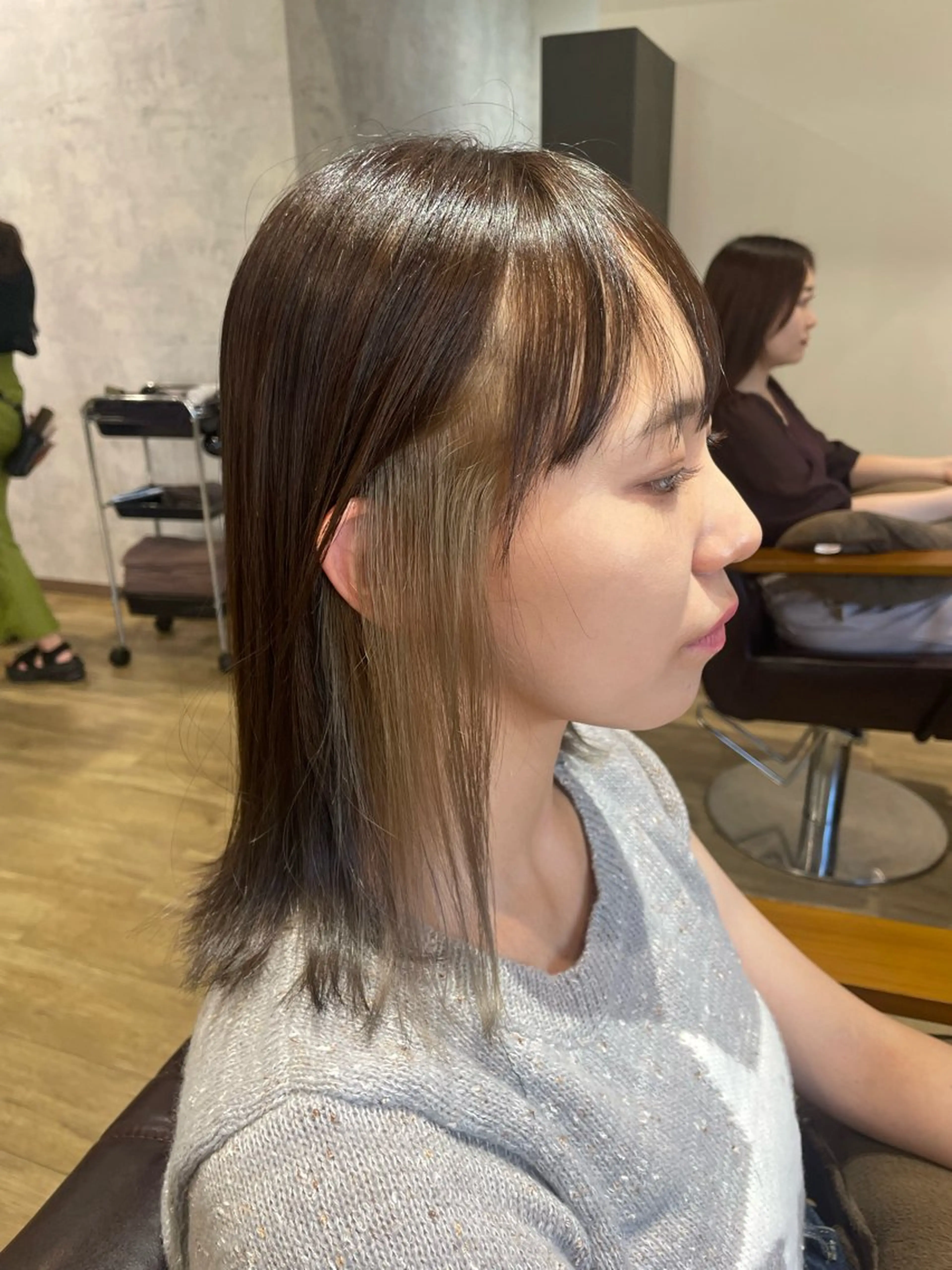 ミディアム ヘアカラー 木村 真知子のヘアスタイル