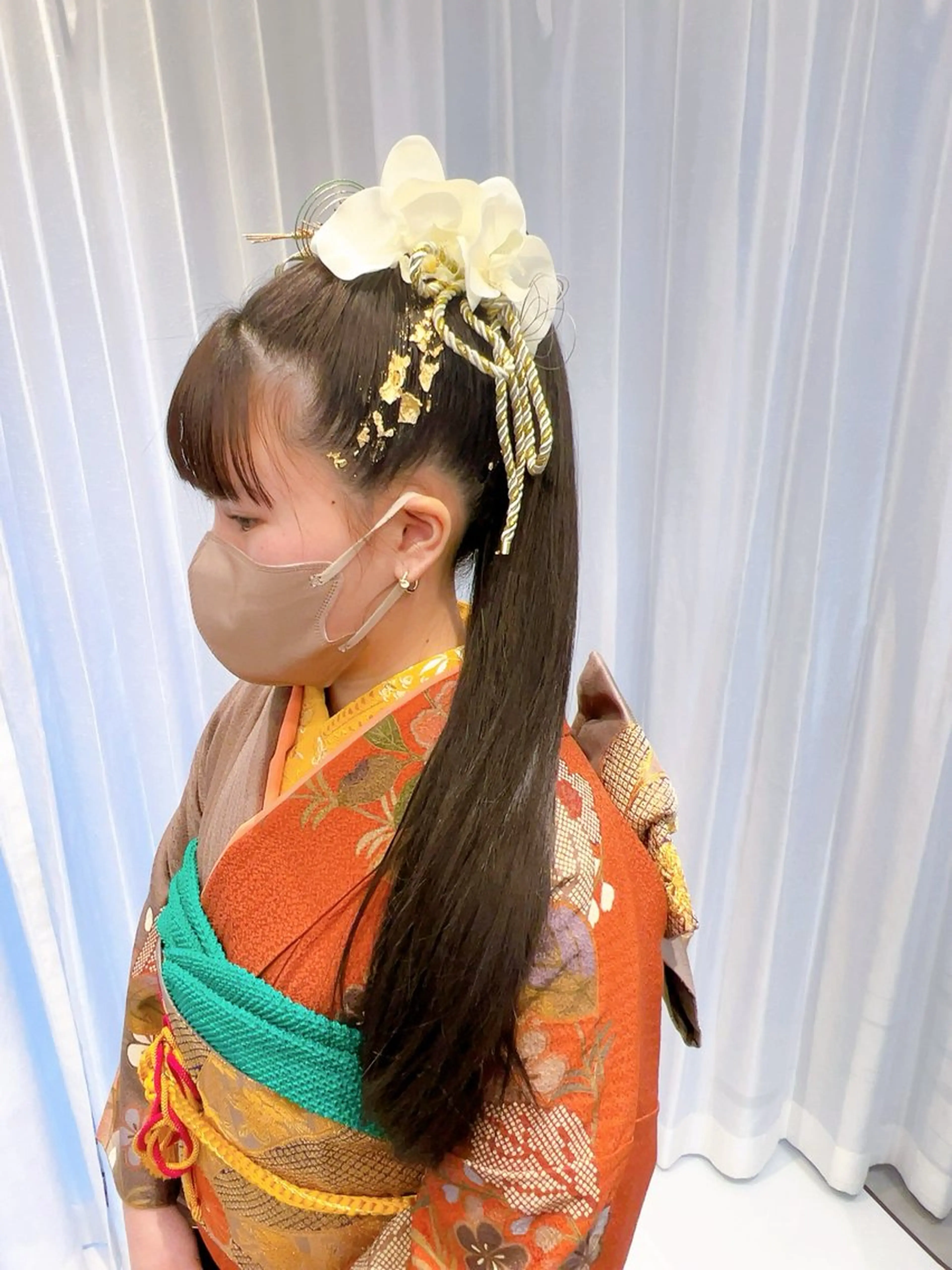 セミロング ヘアアレンジ ヘアセット 池田 みのりのヘアスタイル