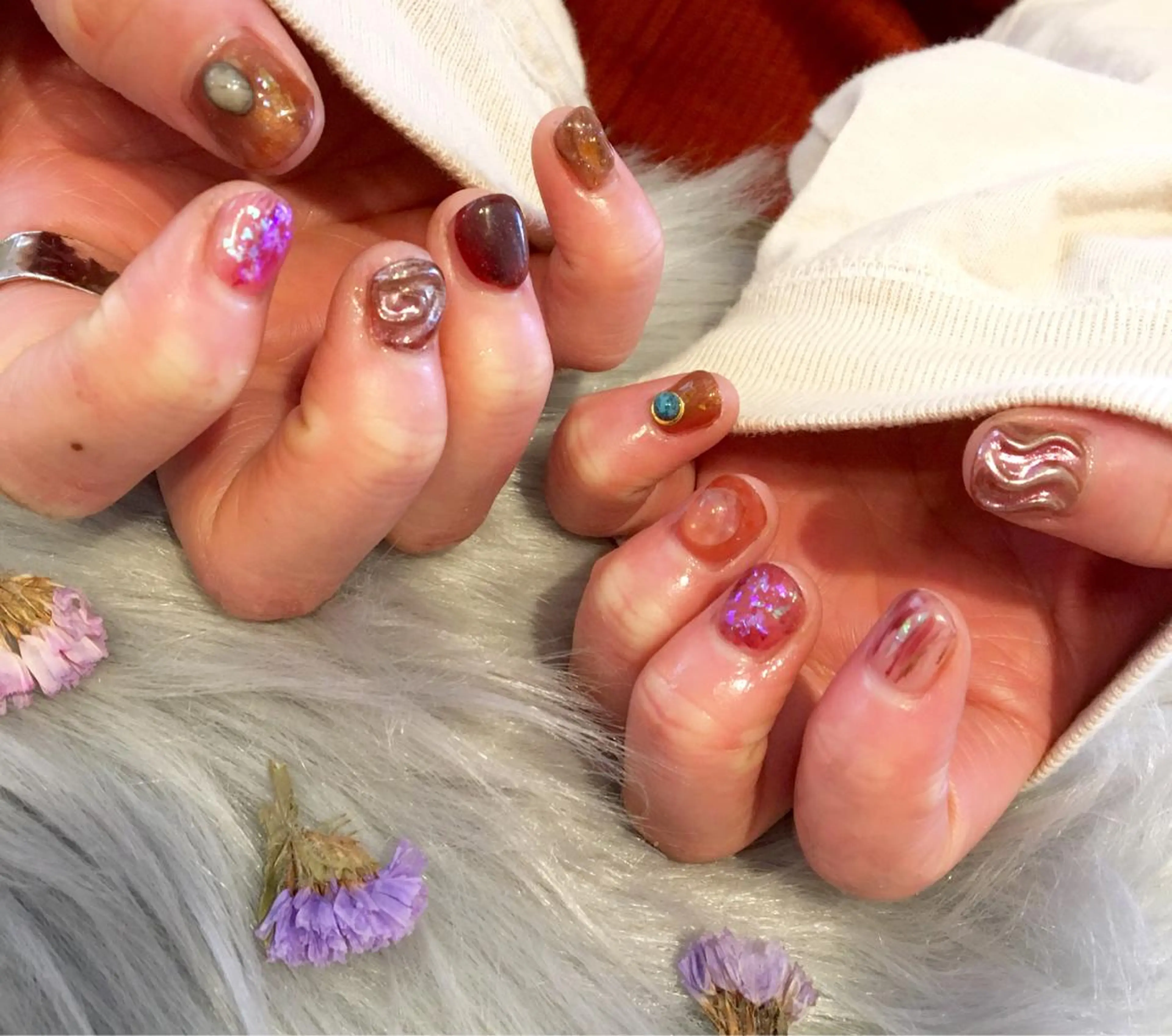 ネイル 持ち込み ハンドネイル revia所属・ERI Nailistのネイルデザイン