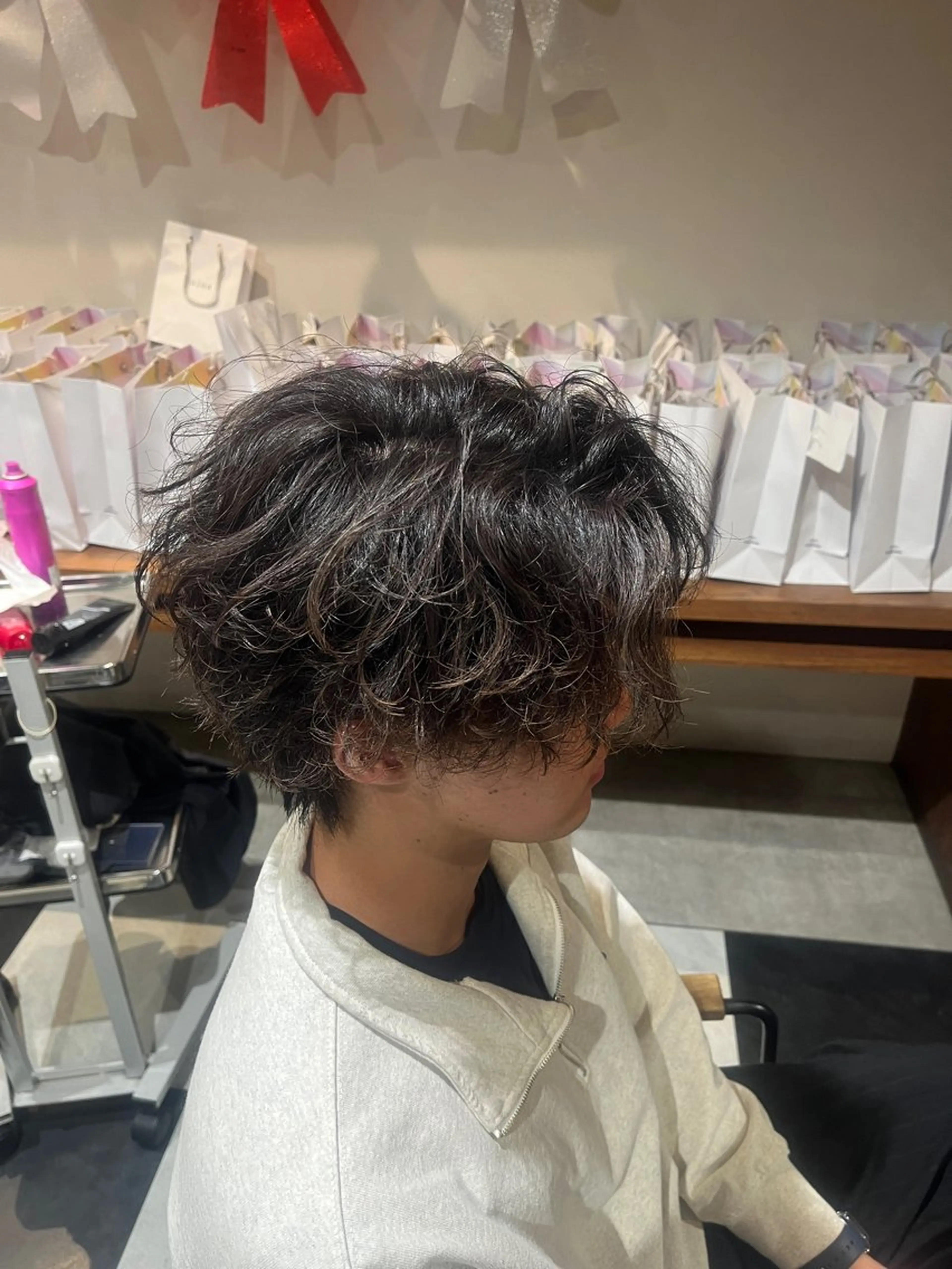 ミディアム パーマ メンズ ミディアムパーマ メンズパーマ カット パーマ 🎧メンズパーマ特化 /RUI🎧のヘアスタイル