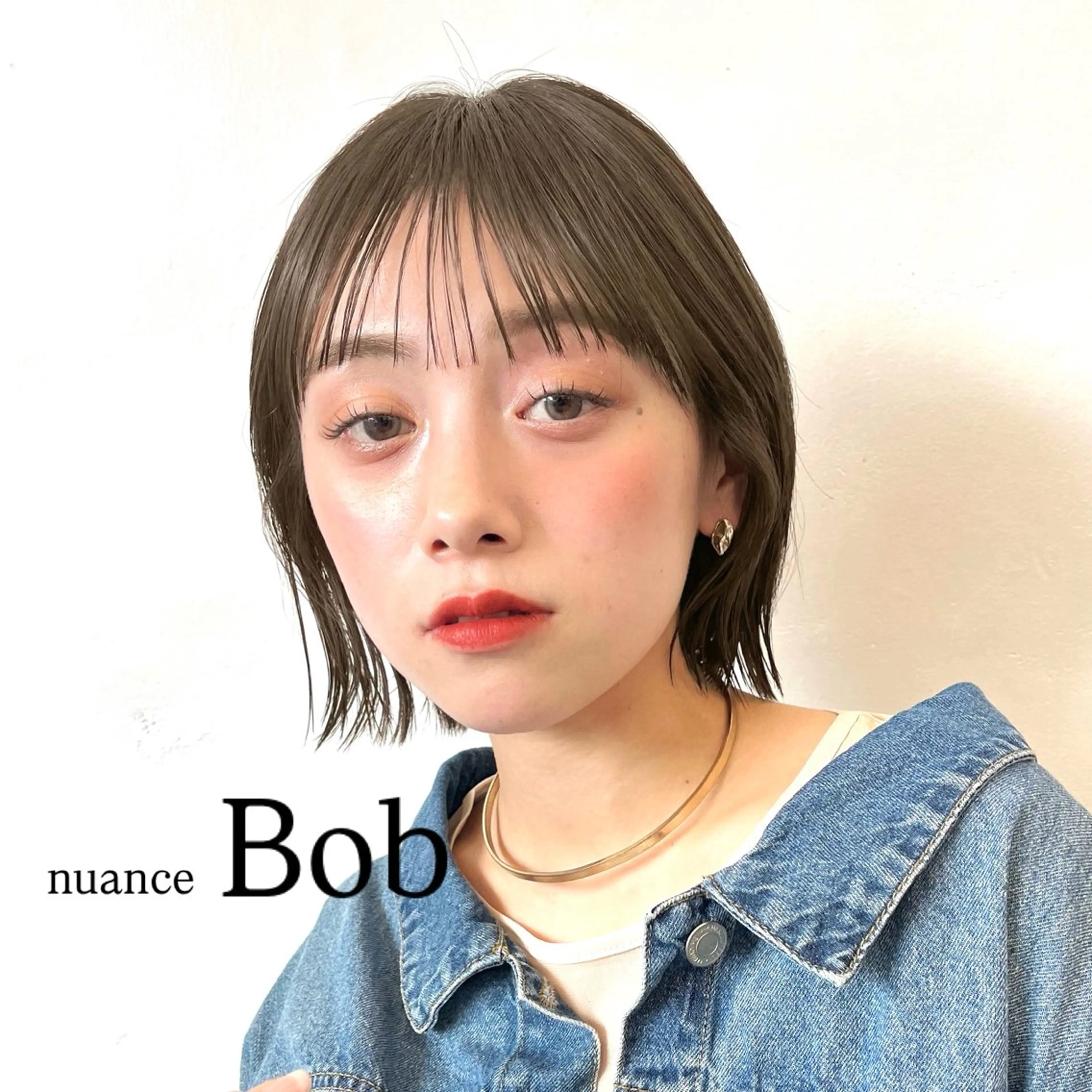 ショート カラー ヘアアレンジ 透明感カラー オリーブカラー ボブ 🌱ボブ/レイヤー/ ベージュ/あやみ✨のヘアスタイル