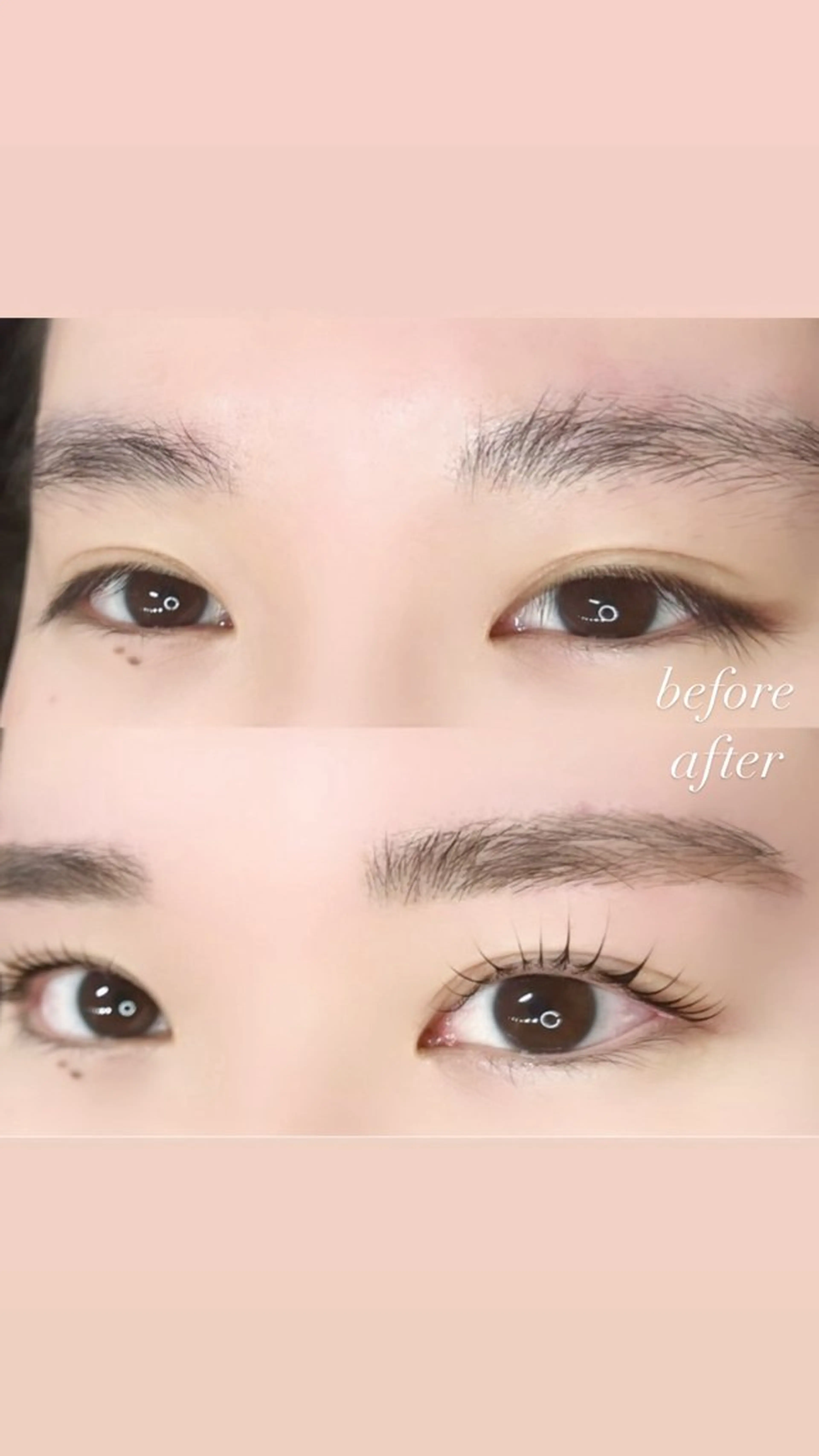 マツエク・マツパ ナチュラル 一重×まつ毛パーマ マツパ 透明感モテカラー🎀 ／𝐦𝐨𝐞のヘアスタイル