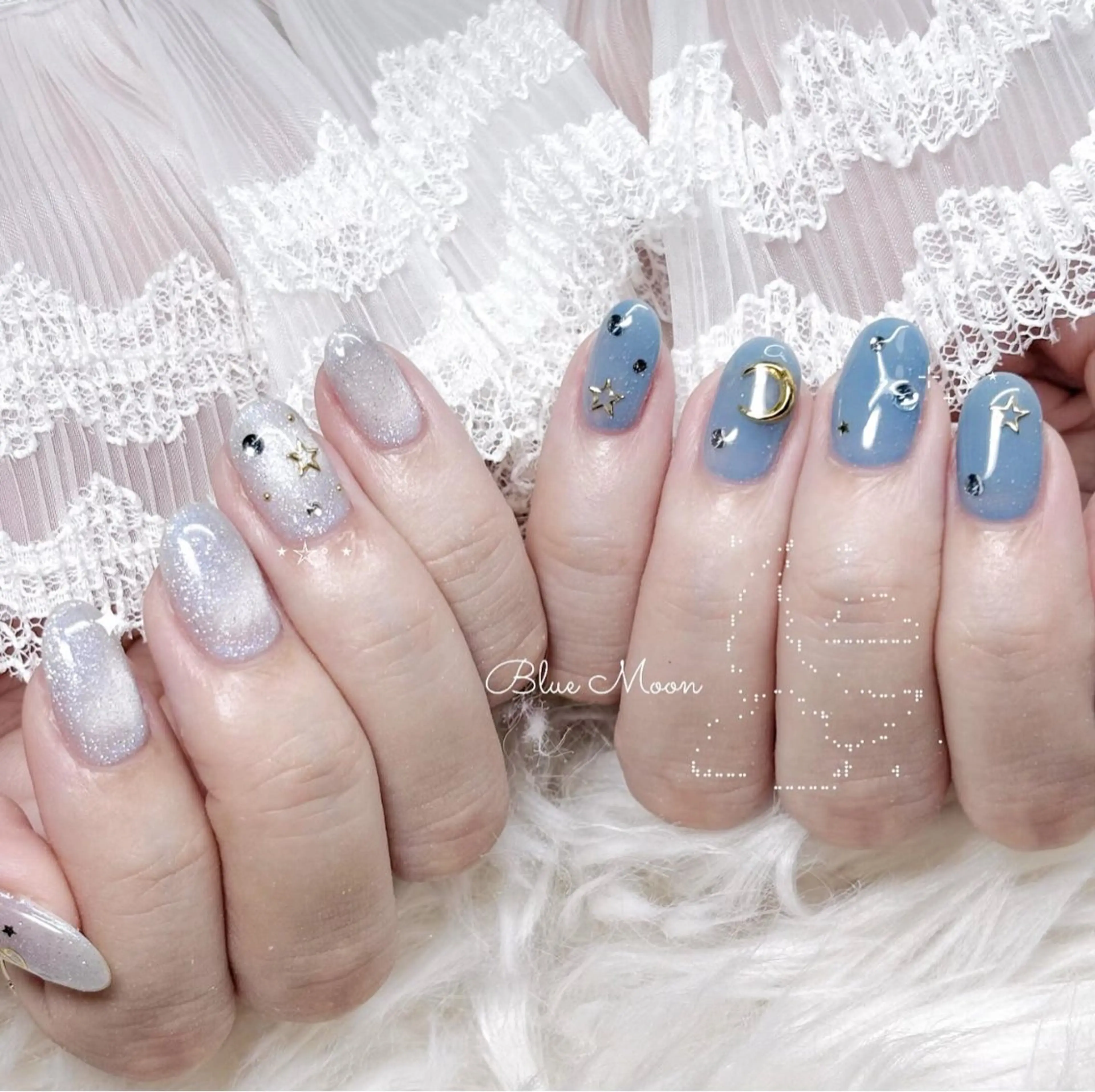 ネイル ハンドネイル フットネイル ハンドケア nail salon Blue Moonのネイルデザイン