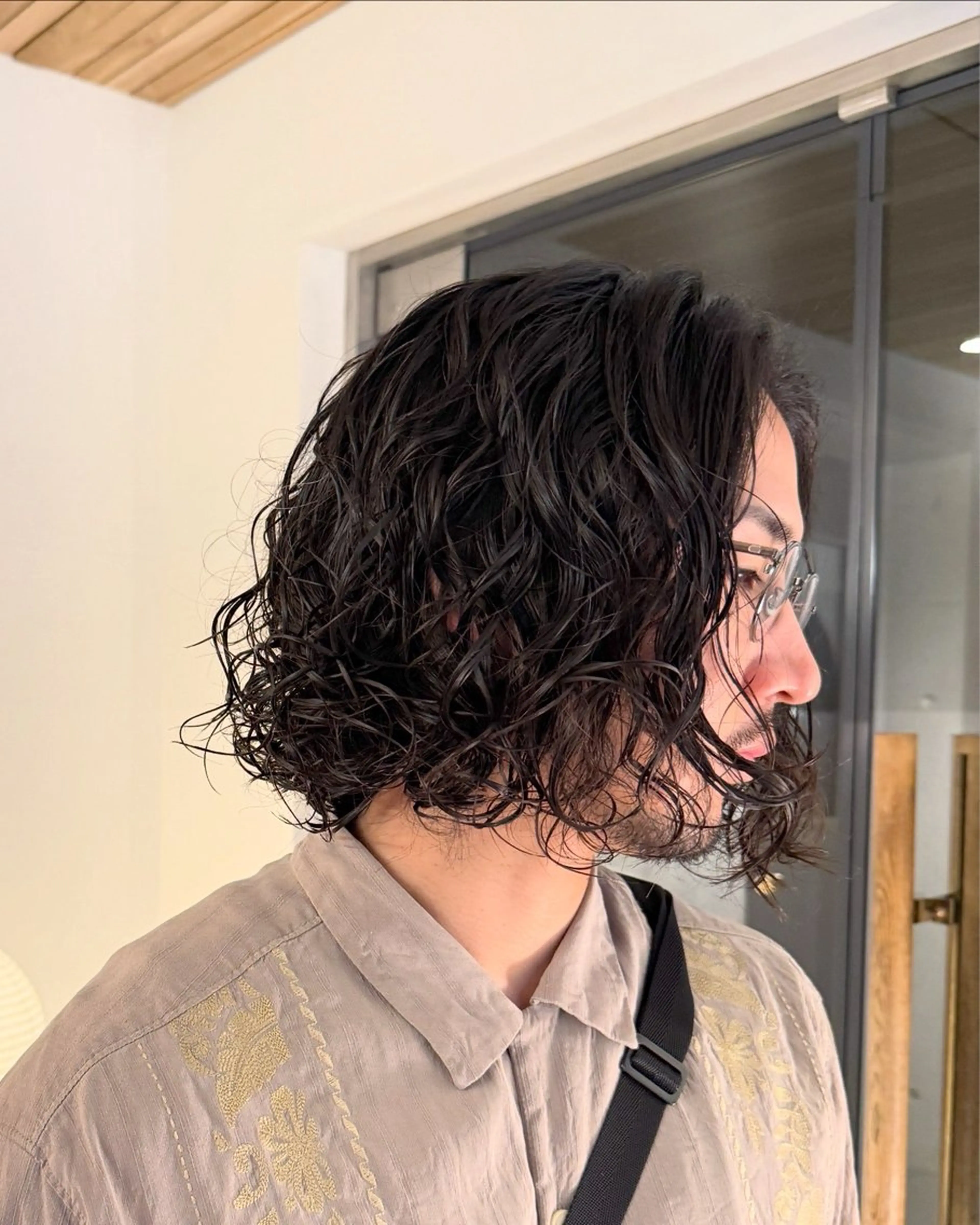 ミディアム パーマ ミディアムパーマ カット パーマ casi所属・メンズパーマ／ボブ 星本広海のヘアスタイル