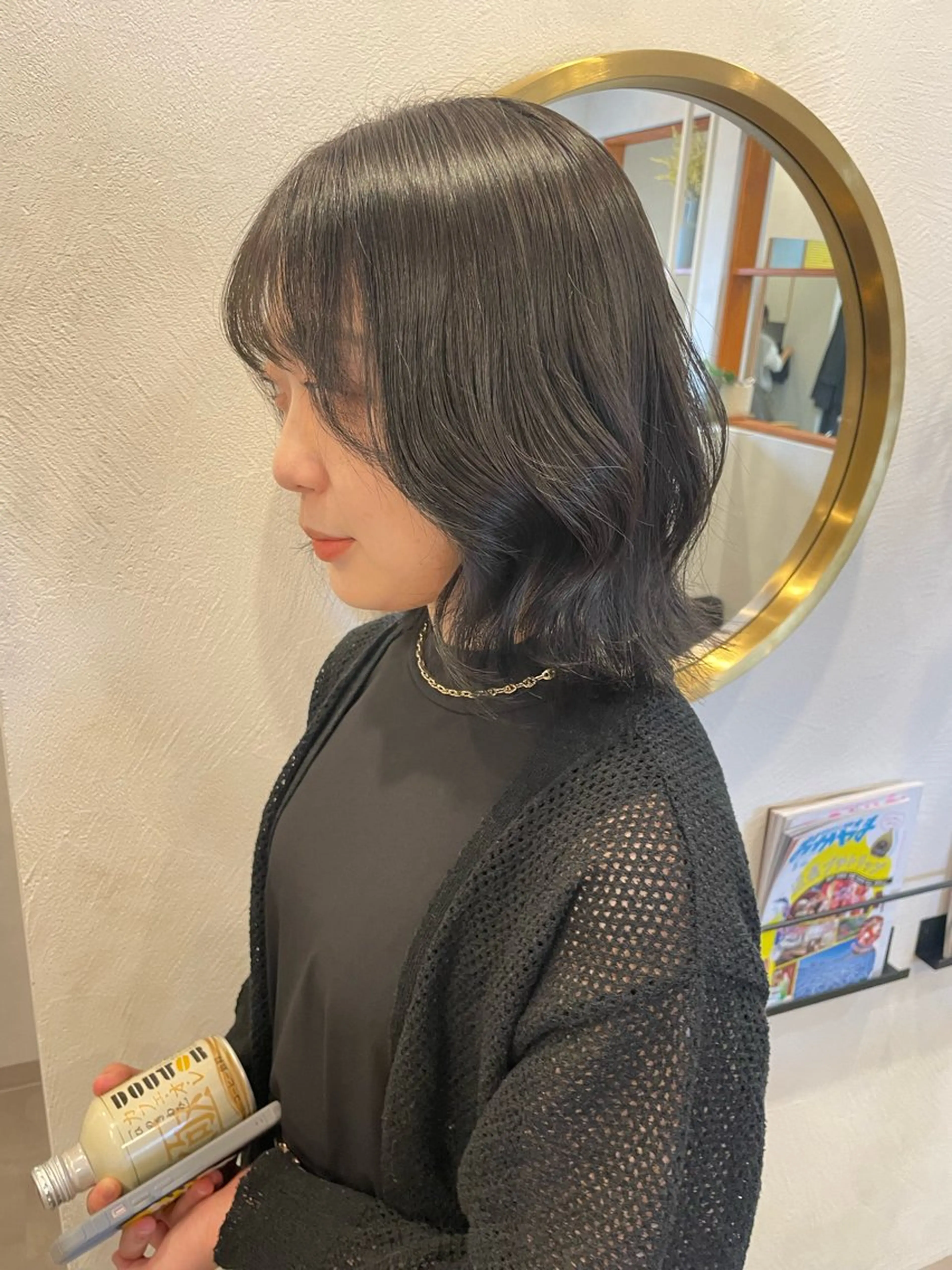 ミディアム カラー グレージュ カット ヘアカラー トリートメント Lita. hairdesign所属・kako ／透明感カラー🤍のヘアスタイル