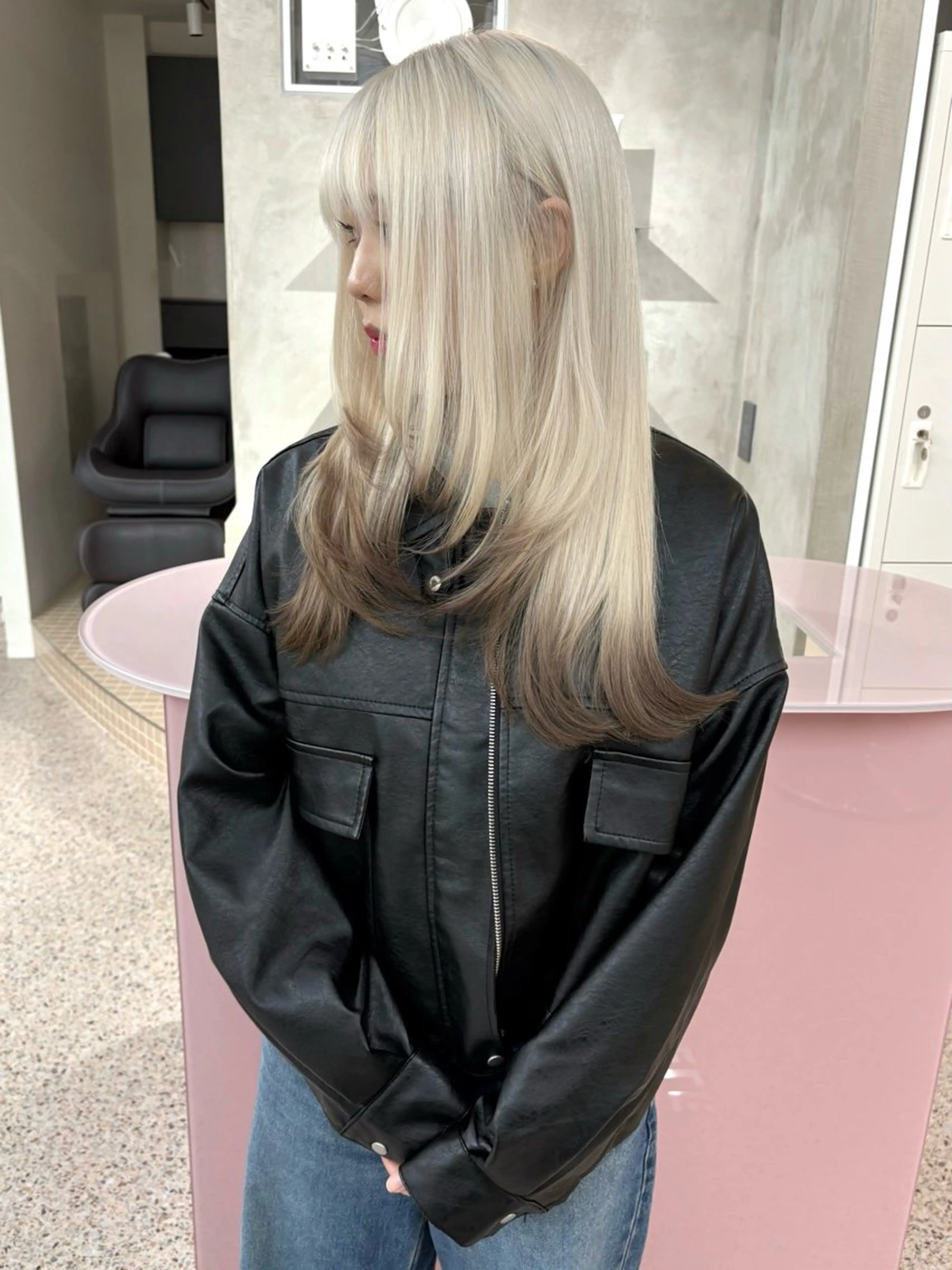 ロング カラー ヘアカラー トリートメント pele 梅田　annex所属・PELEハイトーン shinobuのヘアスタイル