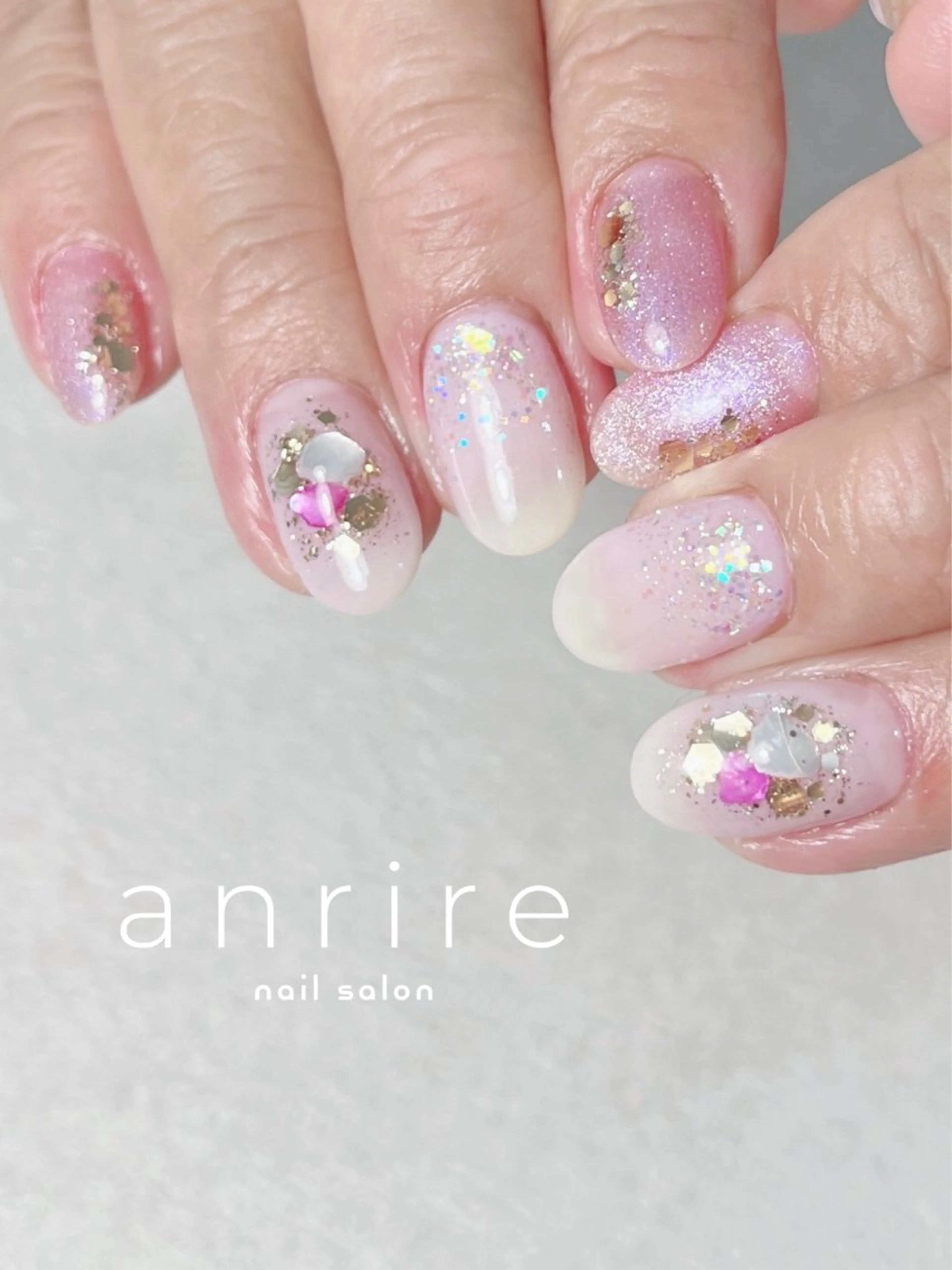 ネイル ジェルネイル グラデーション キラキラネイル ラメ(グリッター) マグネットネイル ハンドネイル nail salon anrire〜アンリール〜所属・nailsalon anrireのネイルデザイン