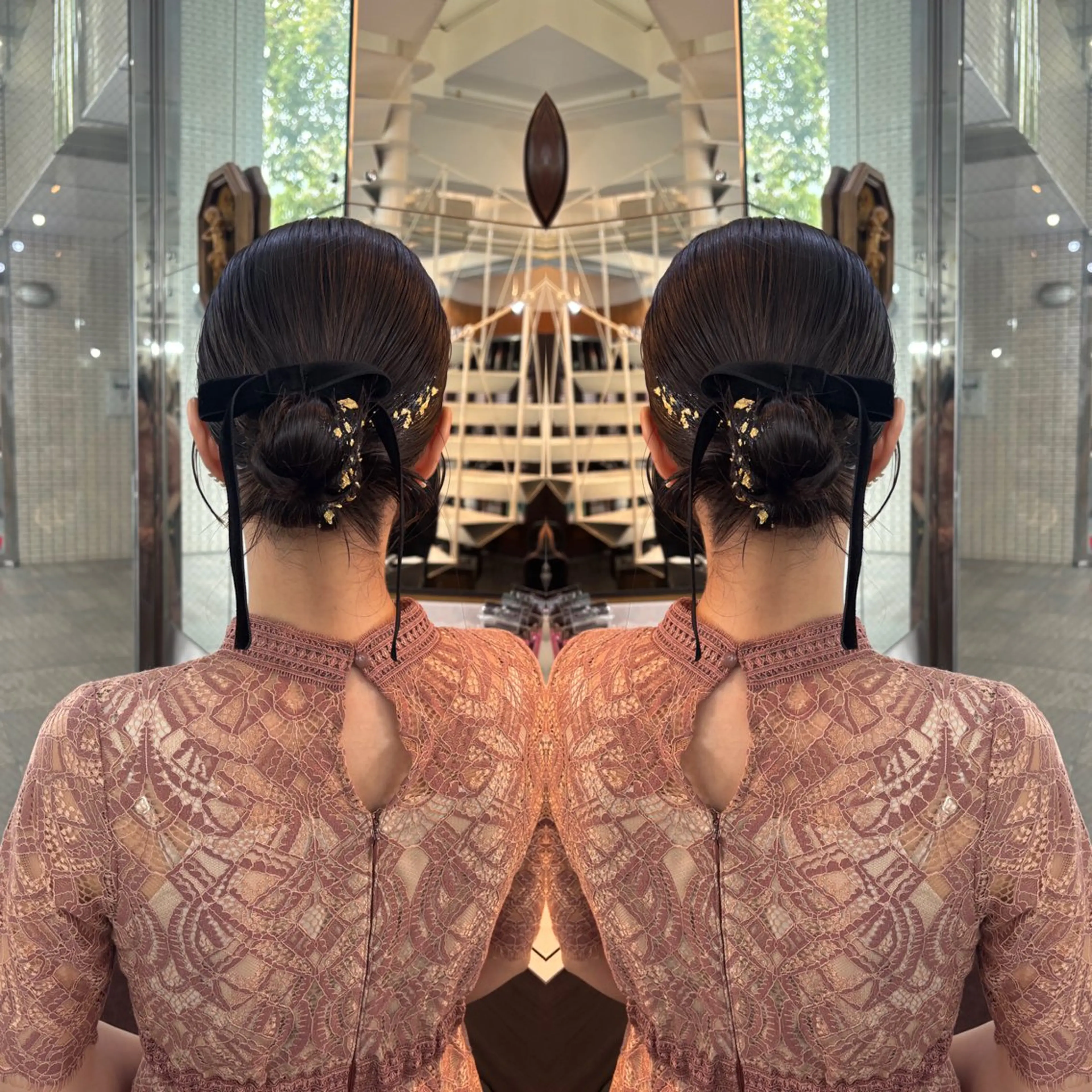 ミディアム ヘアアレンジ ☻モエカ/ハイトーン アレンジ☻のヘアスタイル