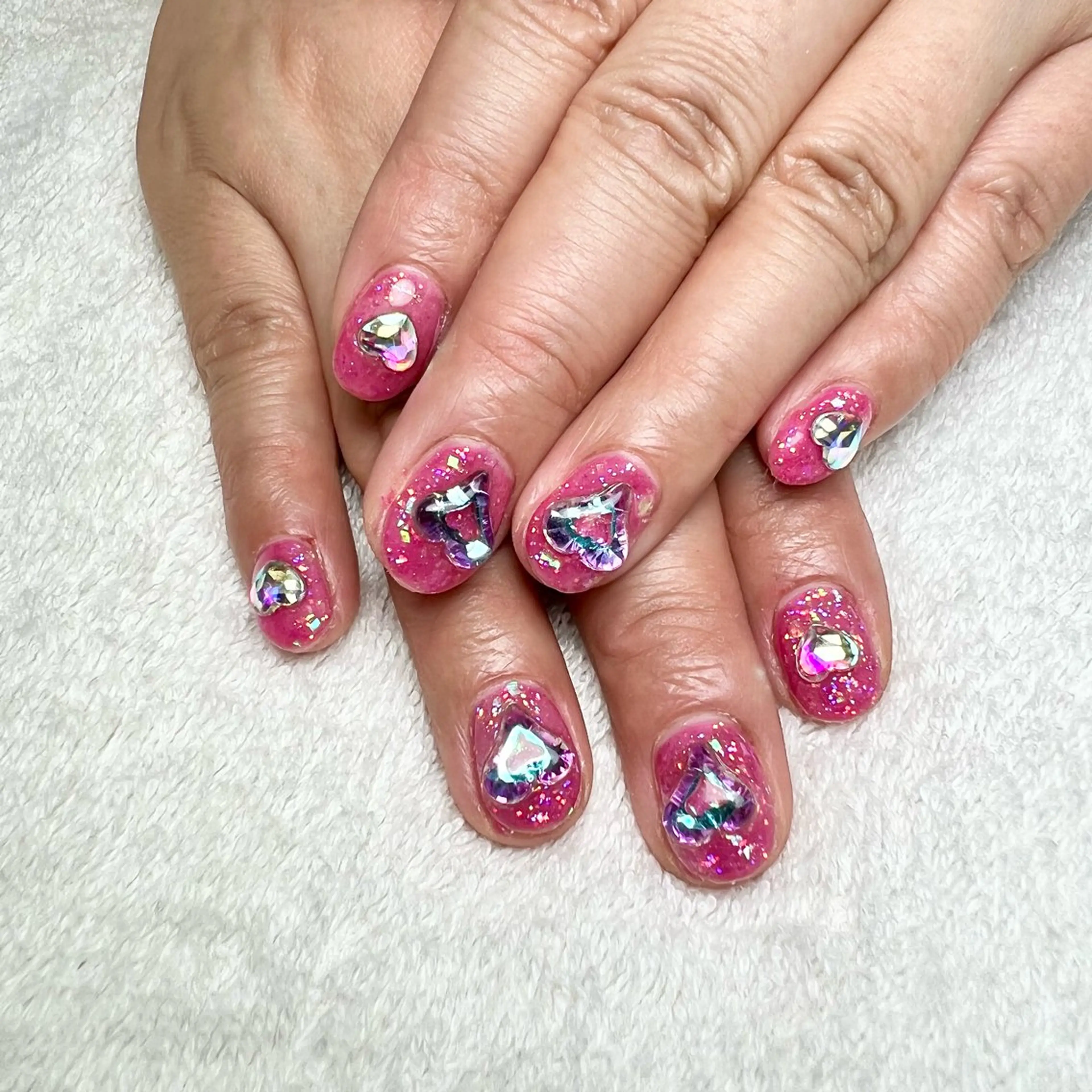 ネイル ハート ピンク ハンドネイル COCO+所属・COCO +のエステ・リラクイメージ