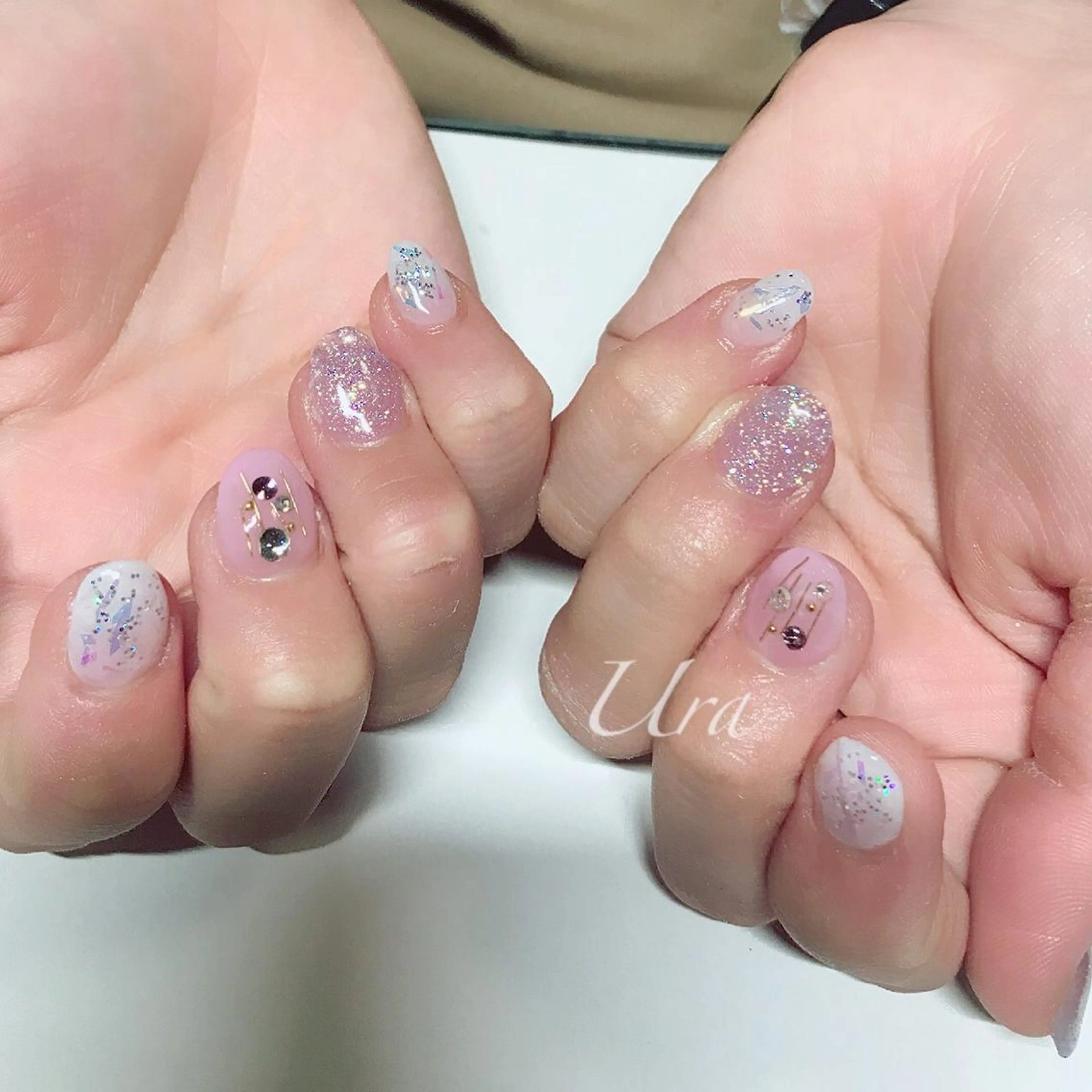ネイル クリアネイル ラメ(グリッター) UrakoNail 《nail》のネイルデザイン