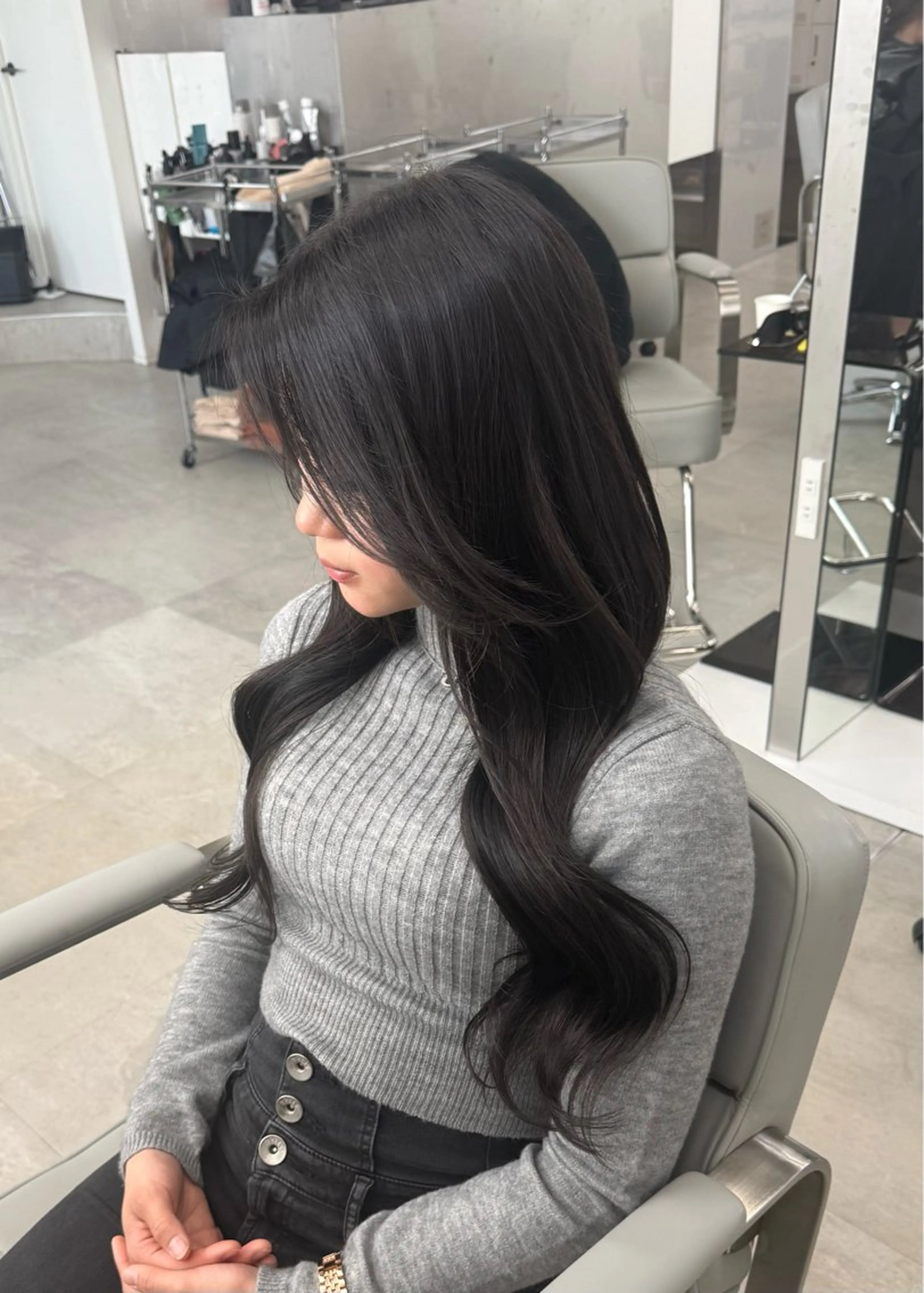 ロング シールエクステ エクステ エクステ yuna/透明感 カラー/エクステのヘアスタイル