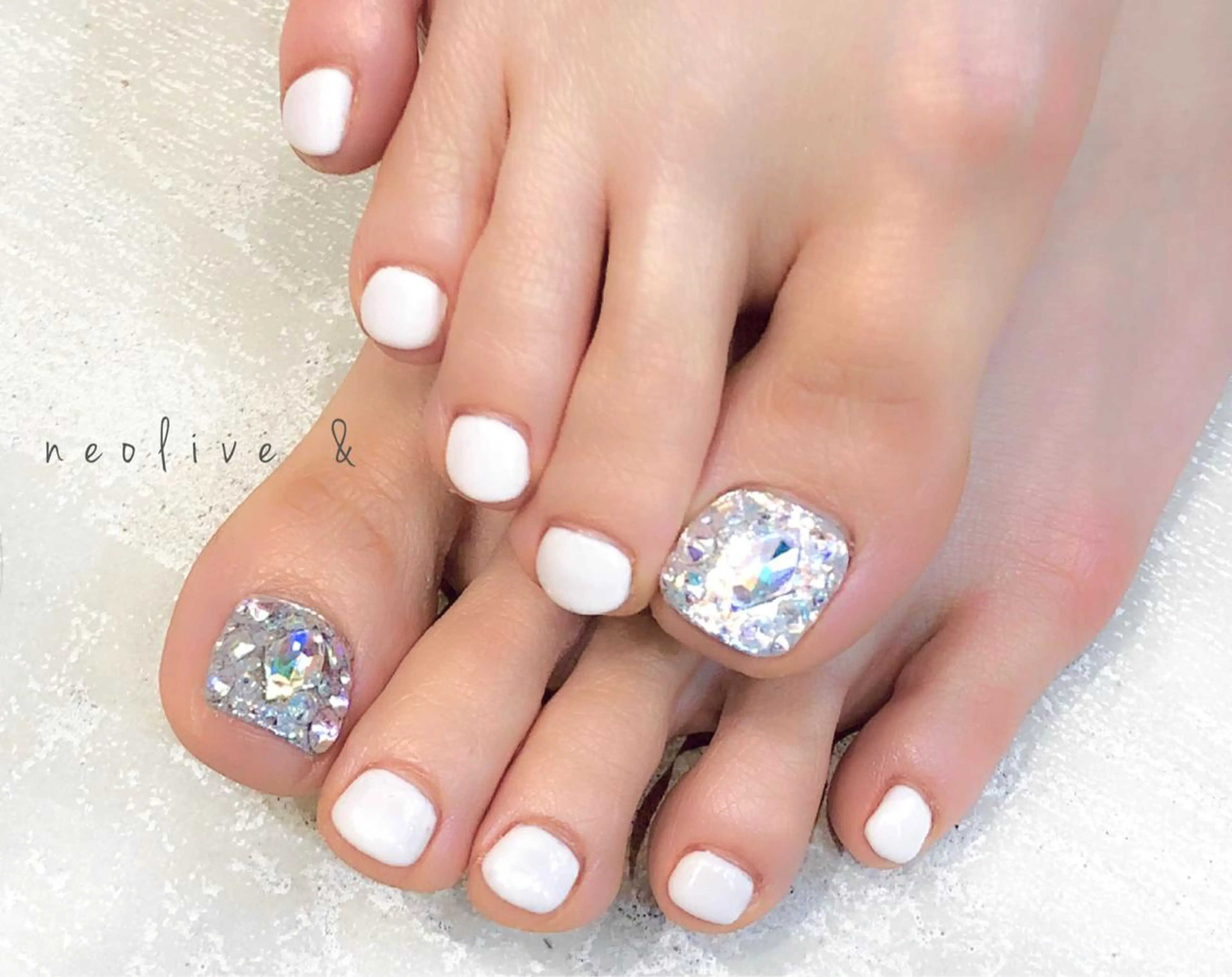 ネイル マツエク・マツパ フットネイル ストーンネイル フットネイル Yuriko Omi パラジェル/渋谷のネイルデザイン