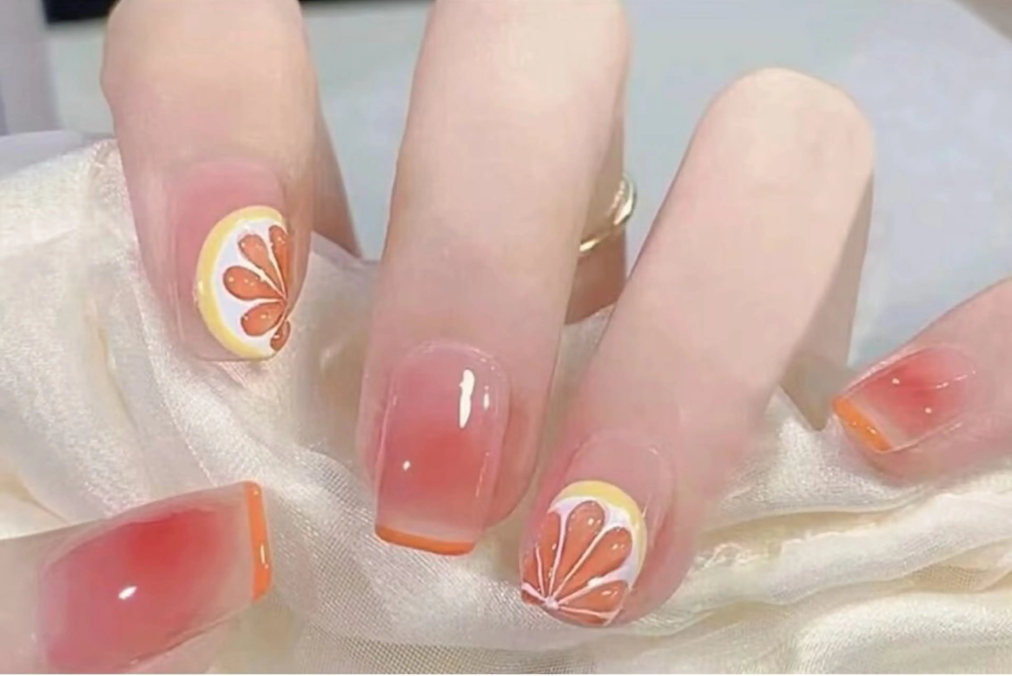 ネイル ハンドネイル H3 Nail Tsuki🦋💙のネイルデザイン