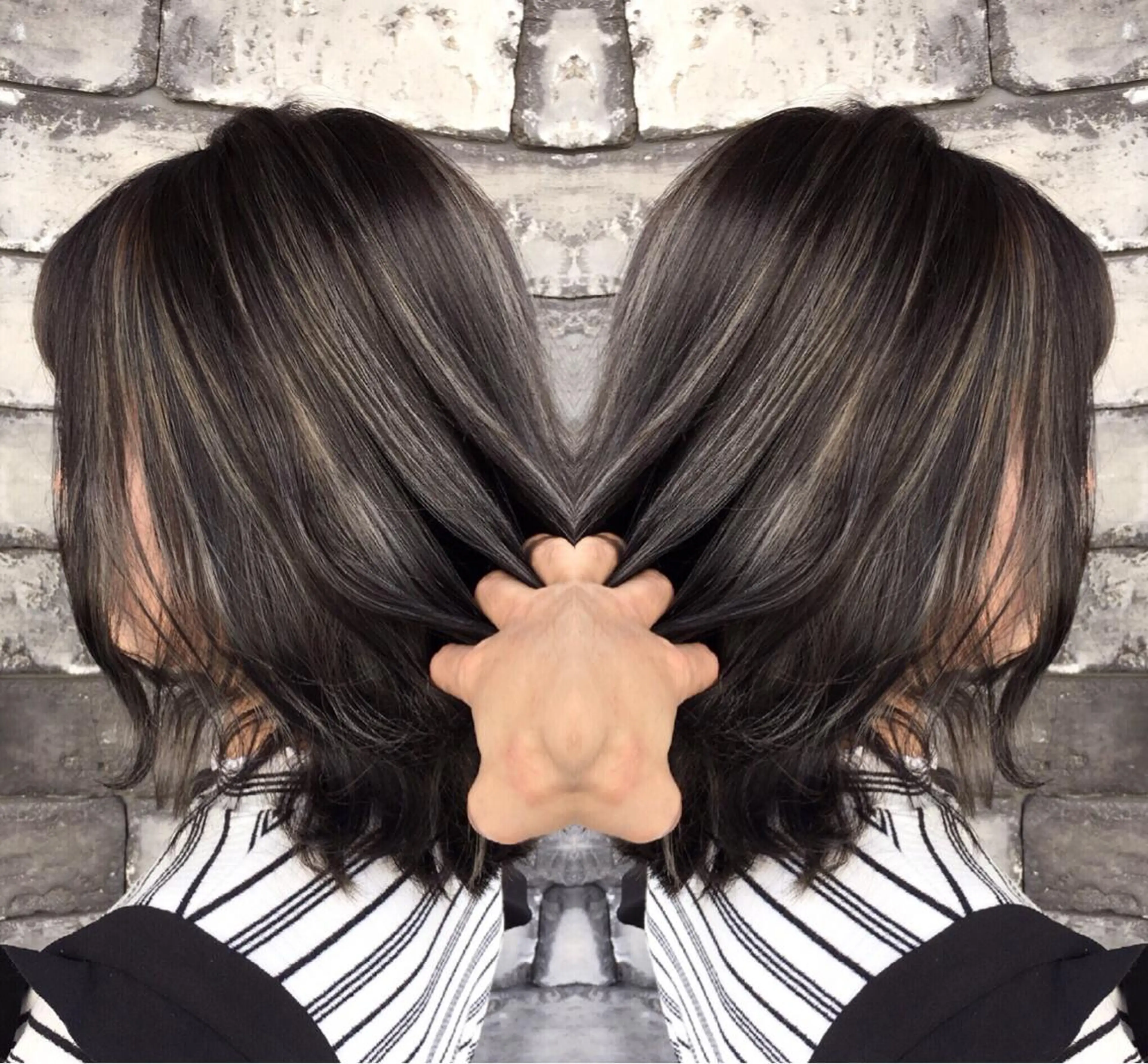 ミディアム 3Dハイライト 外国人風カラー ハイライト ヘアカラー トリートメント ヘアセット ❤️千葉県代表❤️ 店長❤️柿本翔一朗のヘアスタイル