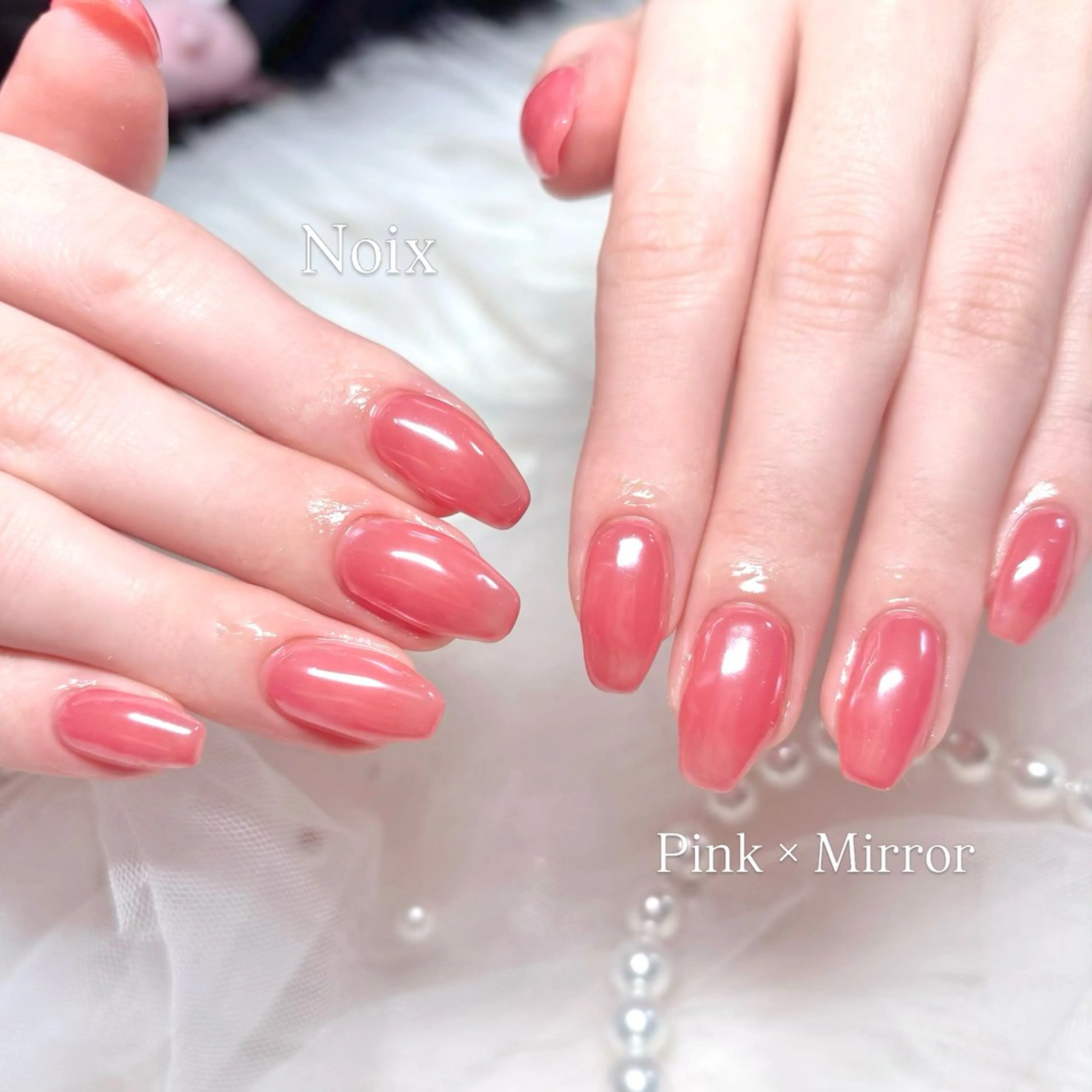 ネイル 氷ネイル・うるうるネイル 春ネイル ハンドネイル Noix 横浜のネイルデザイン