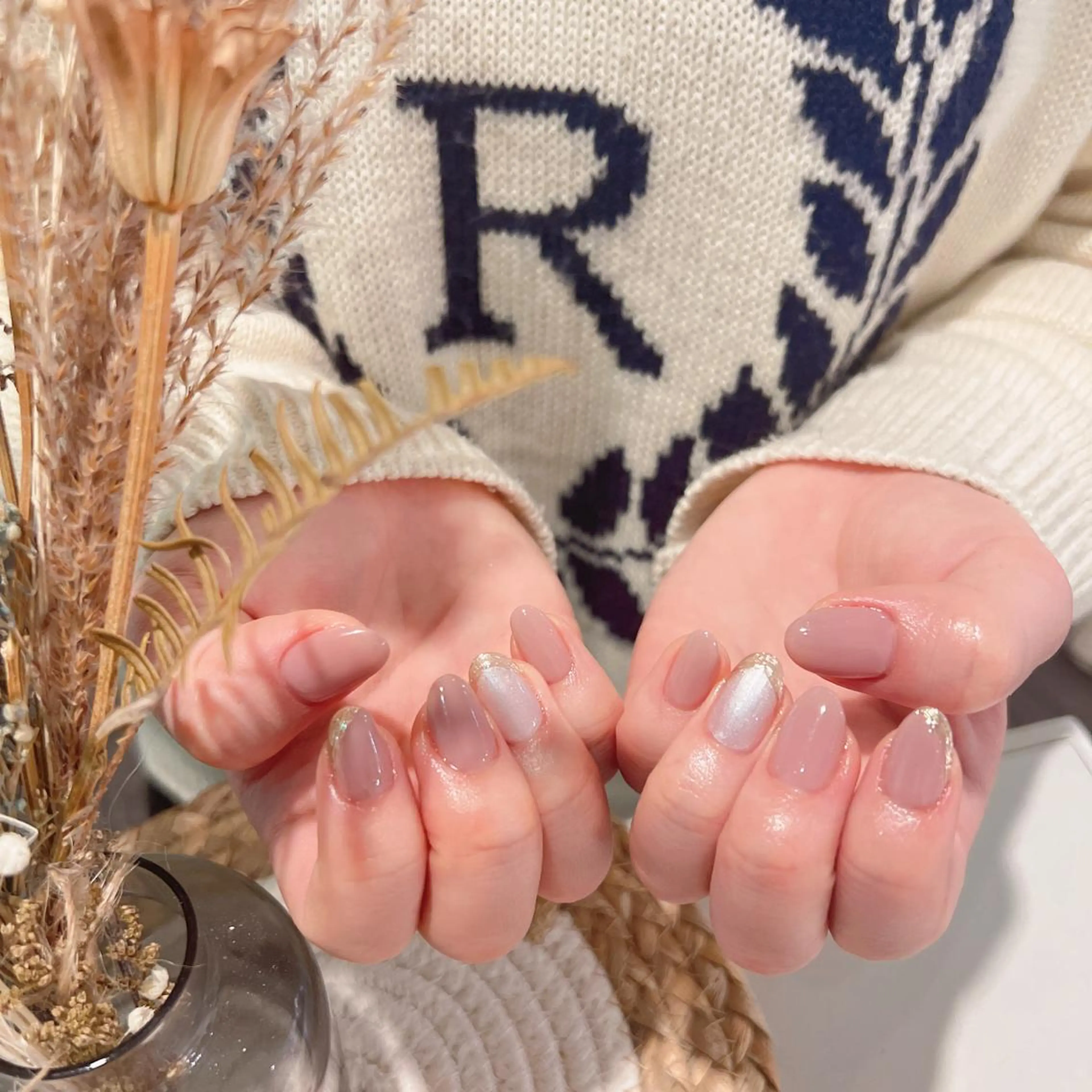 ネイル アートネイル 長さ出し フラッシュネイル フレンチネイル ジェルネイル You&Me Yukiのネイルデザイン