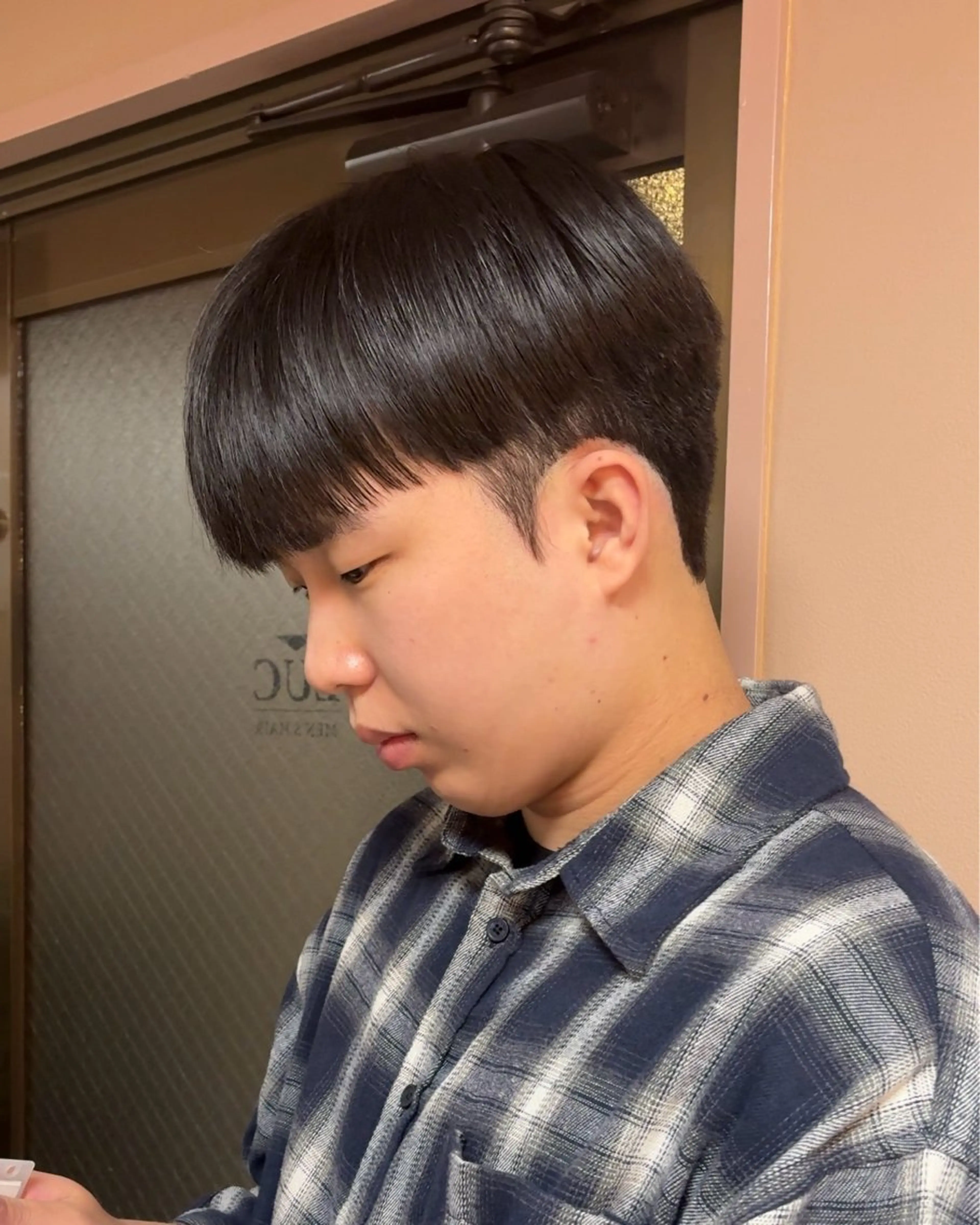 メンズ マッシュ シースルーマッシュ LUC所属・板垣 洸輝のヘアスタイル