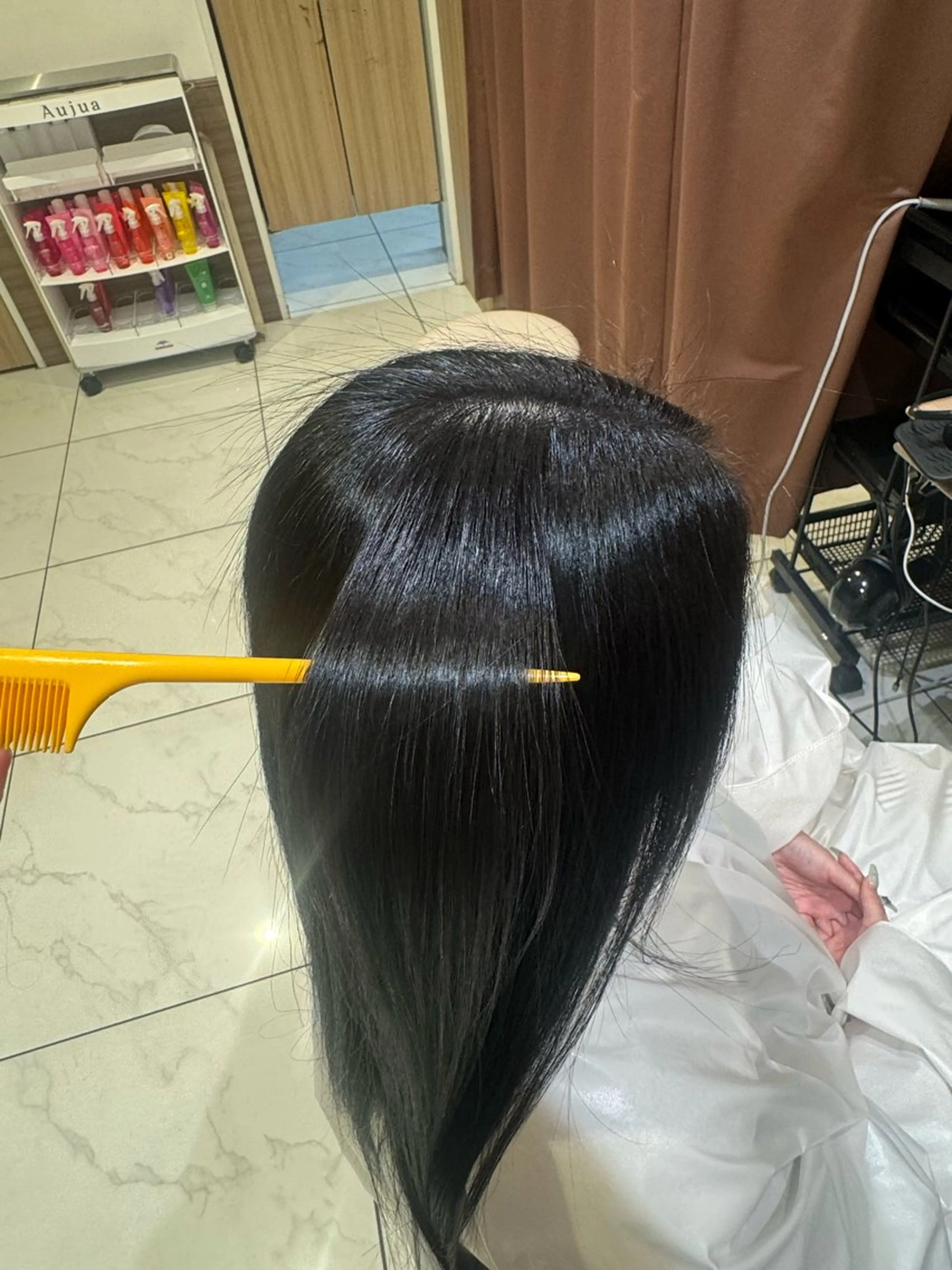 ロング 縮毛矯正 縮毛矯正 奥寺 沙菜のヘアスタイル