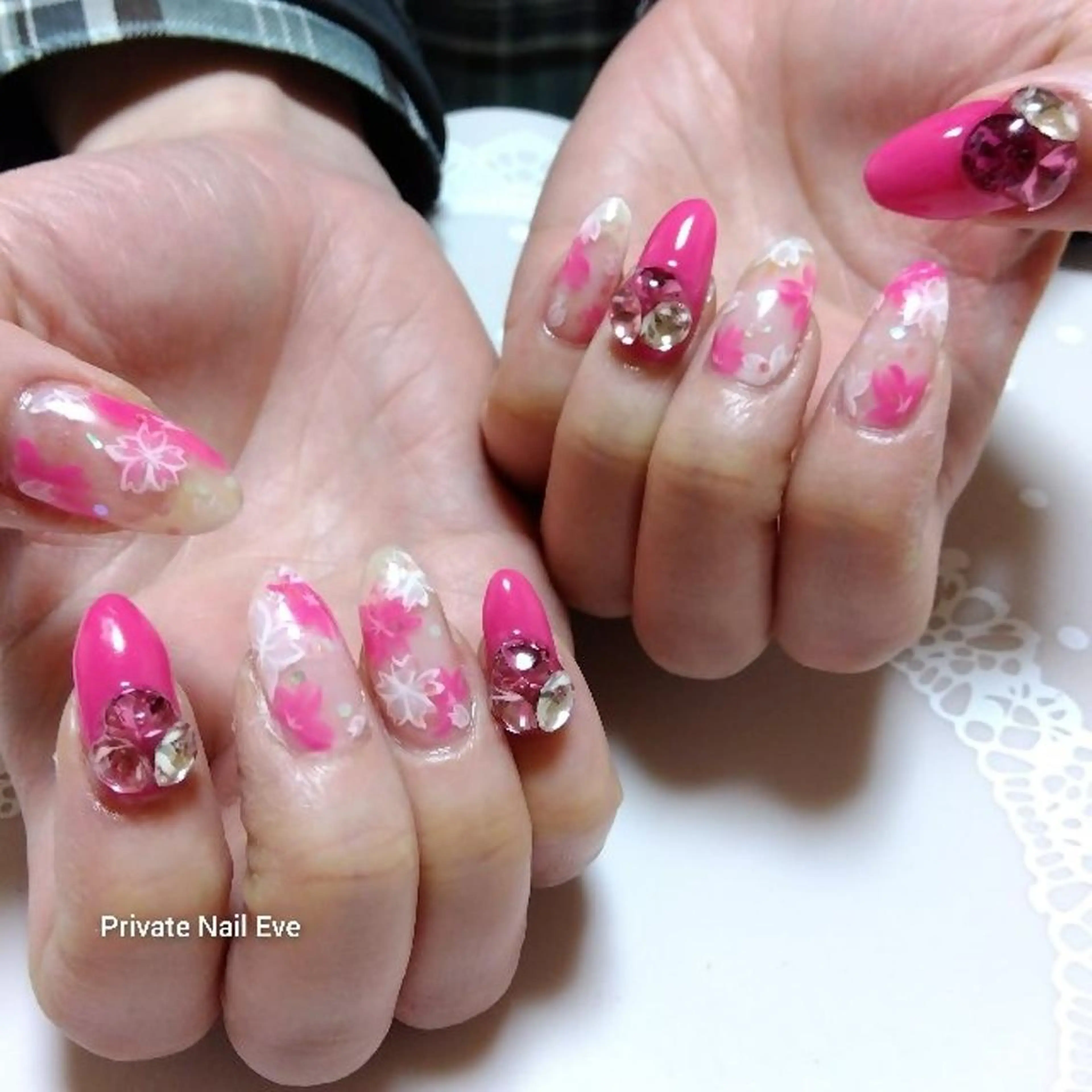 ネイル 桜ネイル ハンドネイル ネイル junkoのネイルデザイン