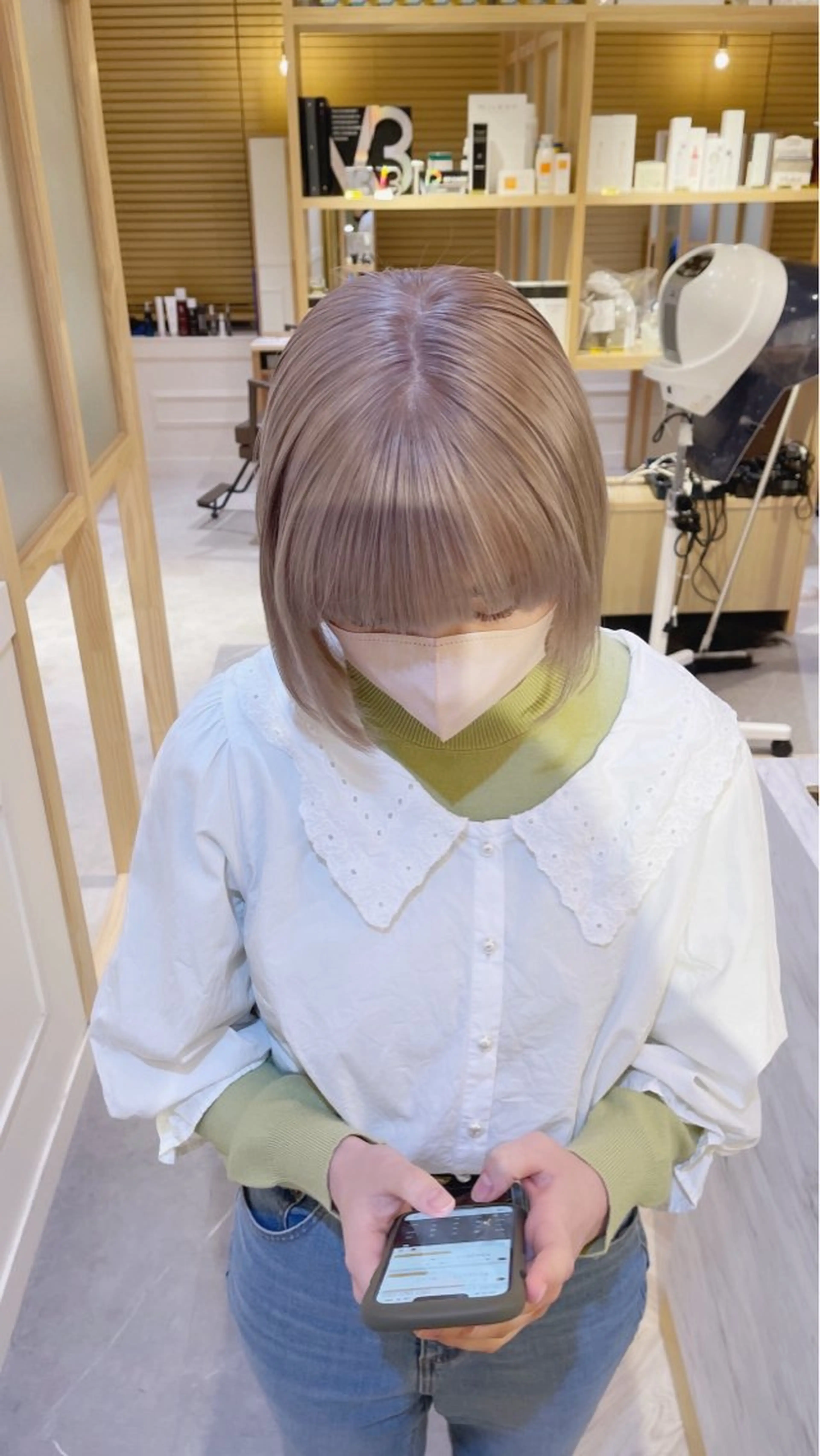 ミディアム カラー ベージュカラー ブロンド ブロンドベージュ ハイトーンカラー ハイトーンベージュ カット ヘアカラー トリートメント PALAN K-Beauty SHINJUKU所属・“ミニモ最高評価獲得 “代表"Kohei"のヘアスタイル