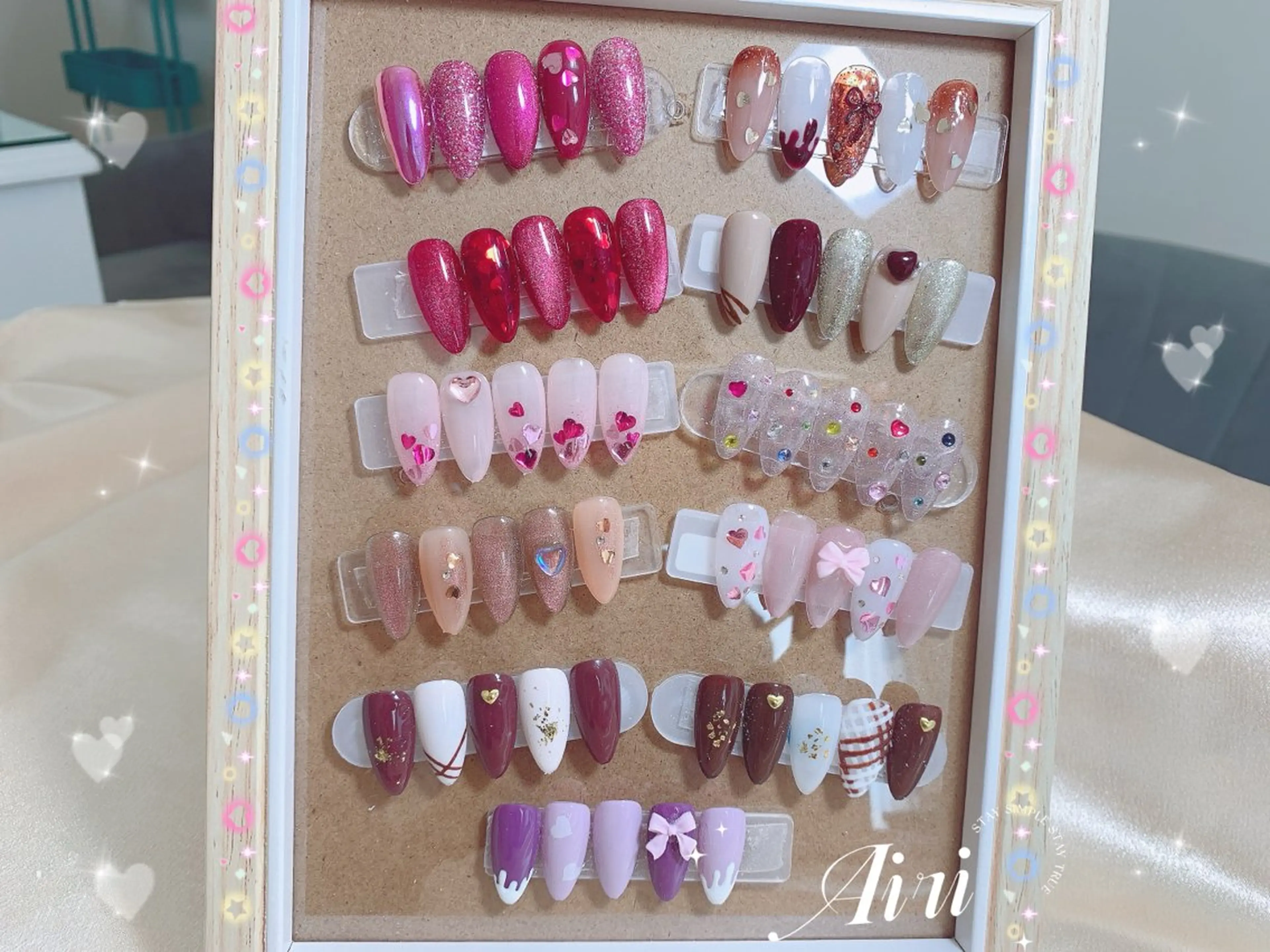 ネイル バレンタイン ハンドネイル ネイルサロンAiri 長さ出し·シンプルのネイルデザイン