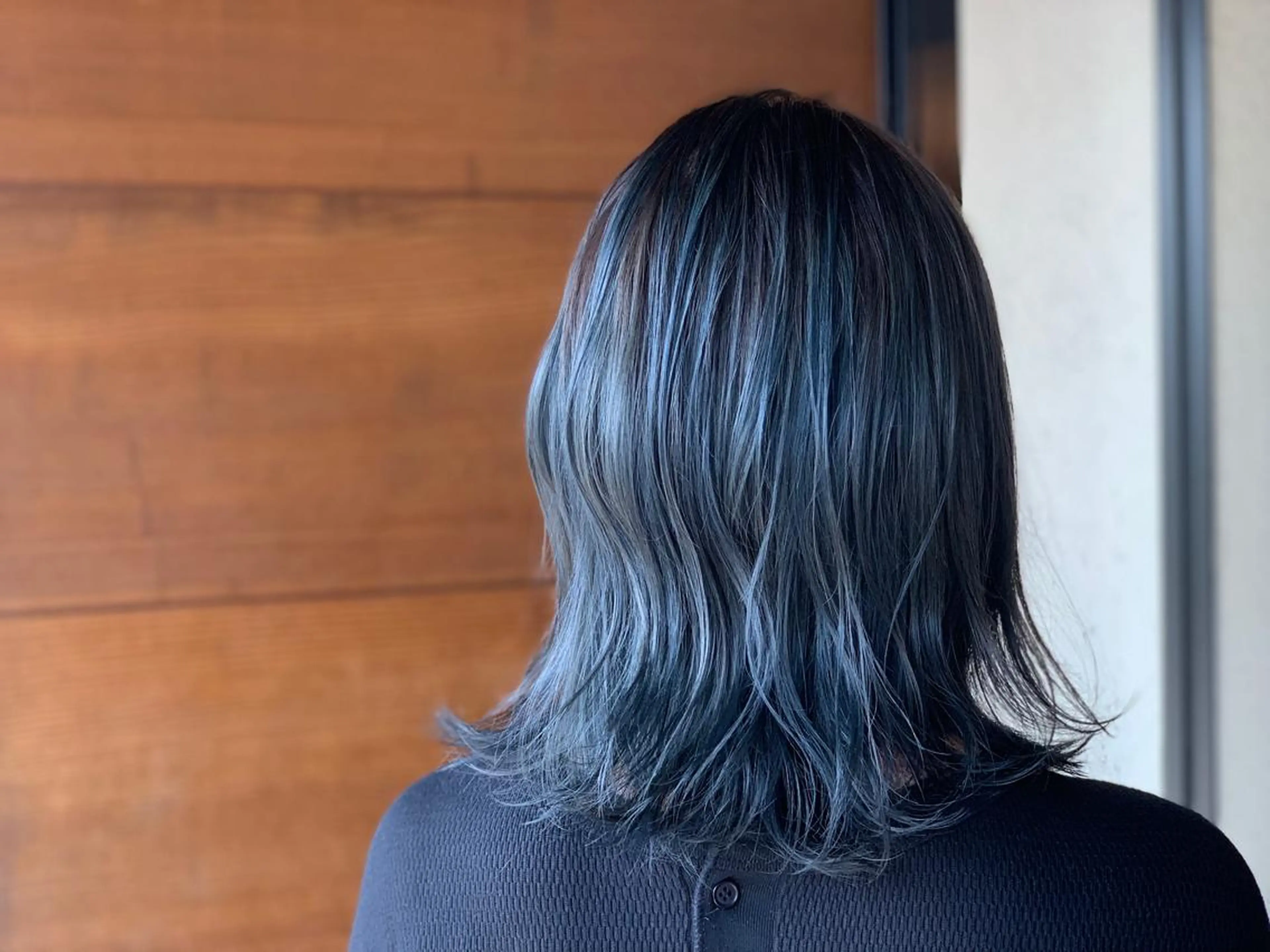 ミディアム カラー ブルーカラー ブルージュ IORI #韓国ヘア#髪質改善のヘアスタイル