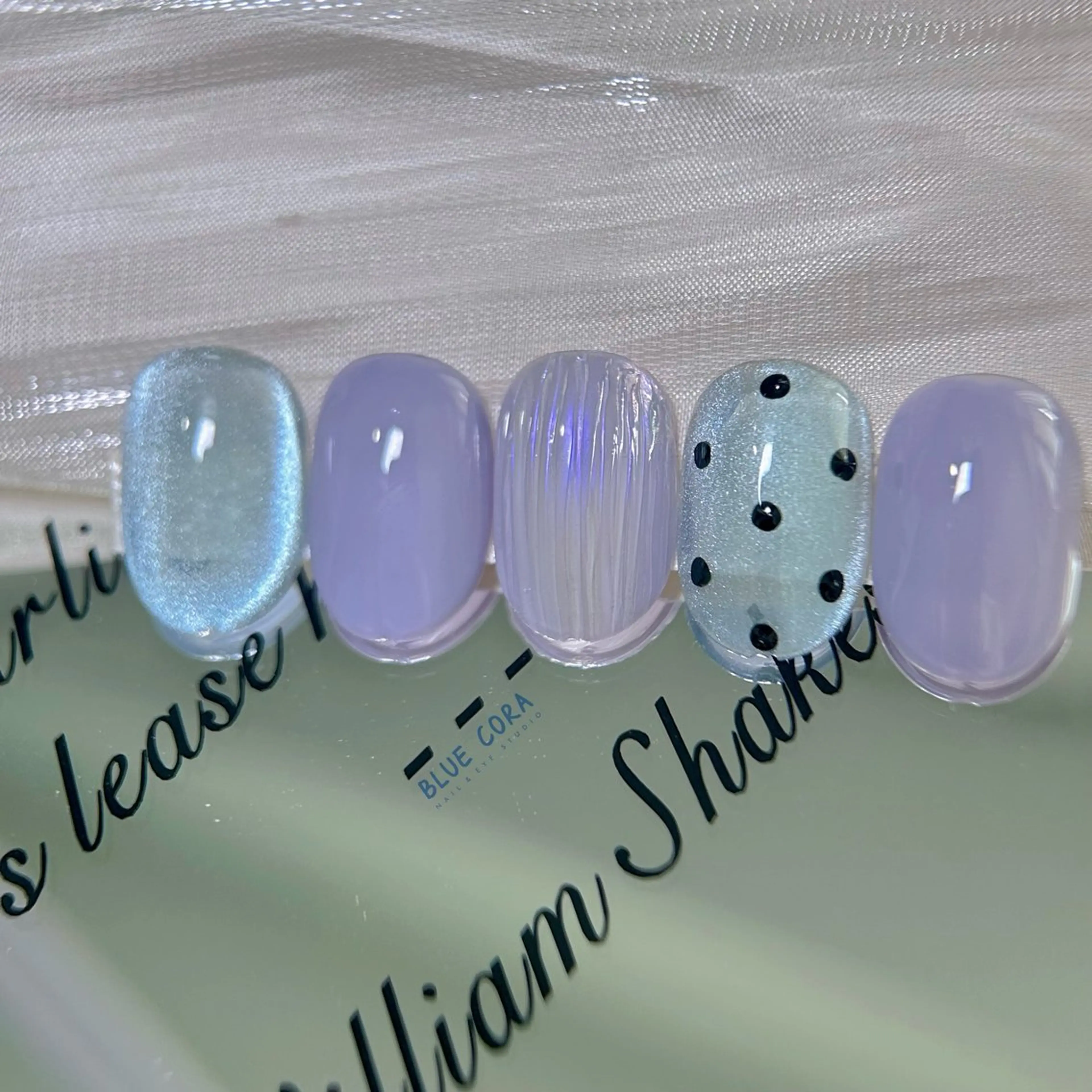 ネイル オーロラネイル クリアネイル マグネットネイル ハンドネイル ハンドケア BLUE CORA所属・BLUE CORAのネイルデザイン