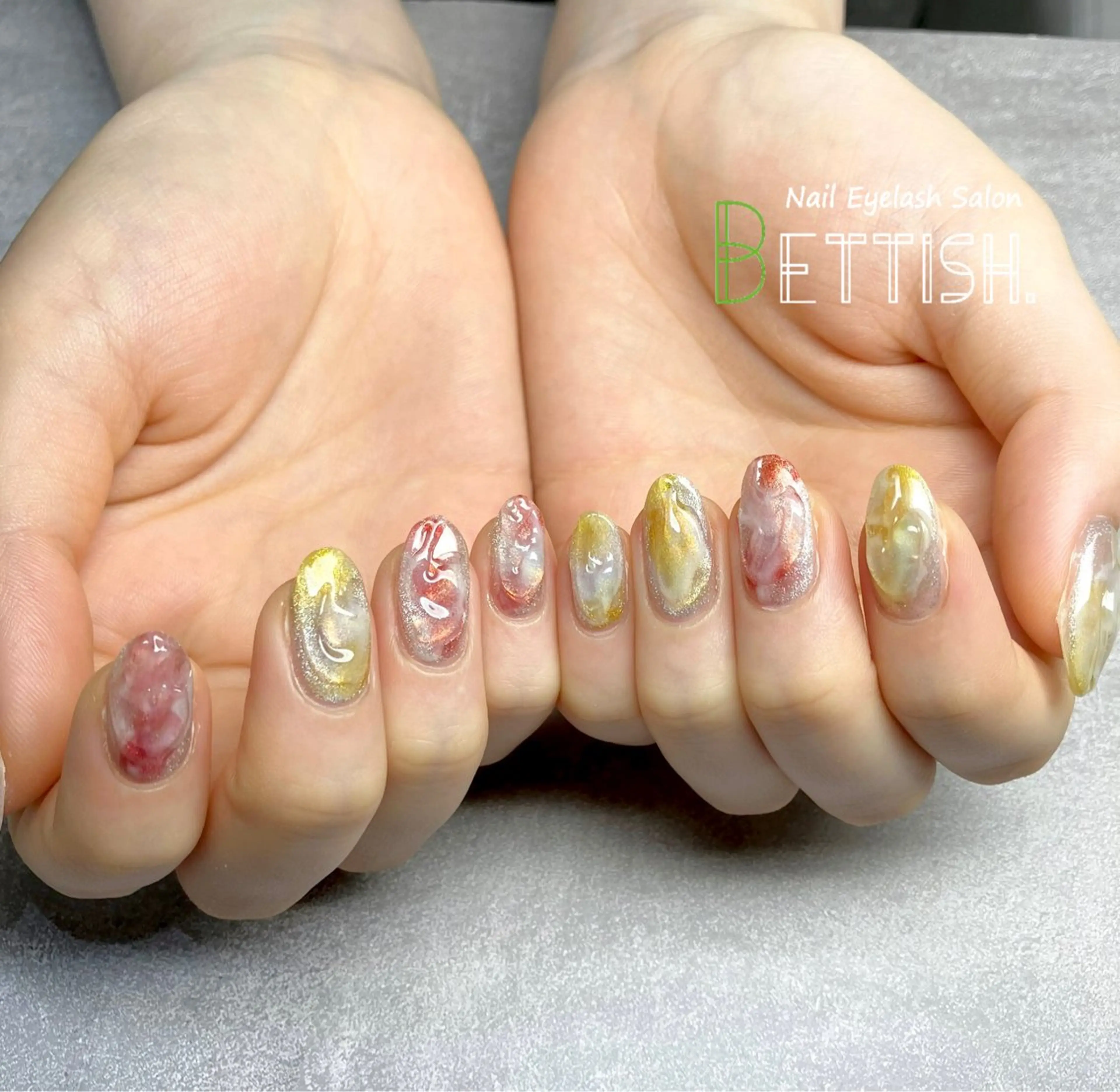 ネイル オーロラネイル キラキラネイル マグネットネイル ミラーネイル ハンドネイル BETTISH. KUMIKO☺︎︎のネイルデザイン