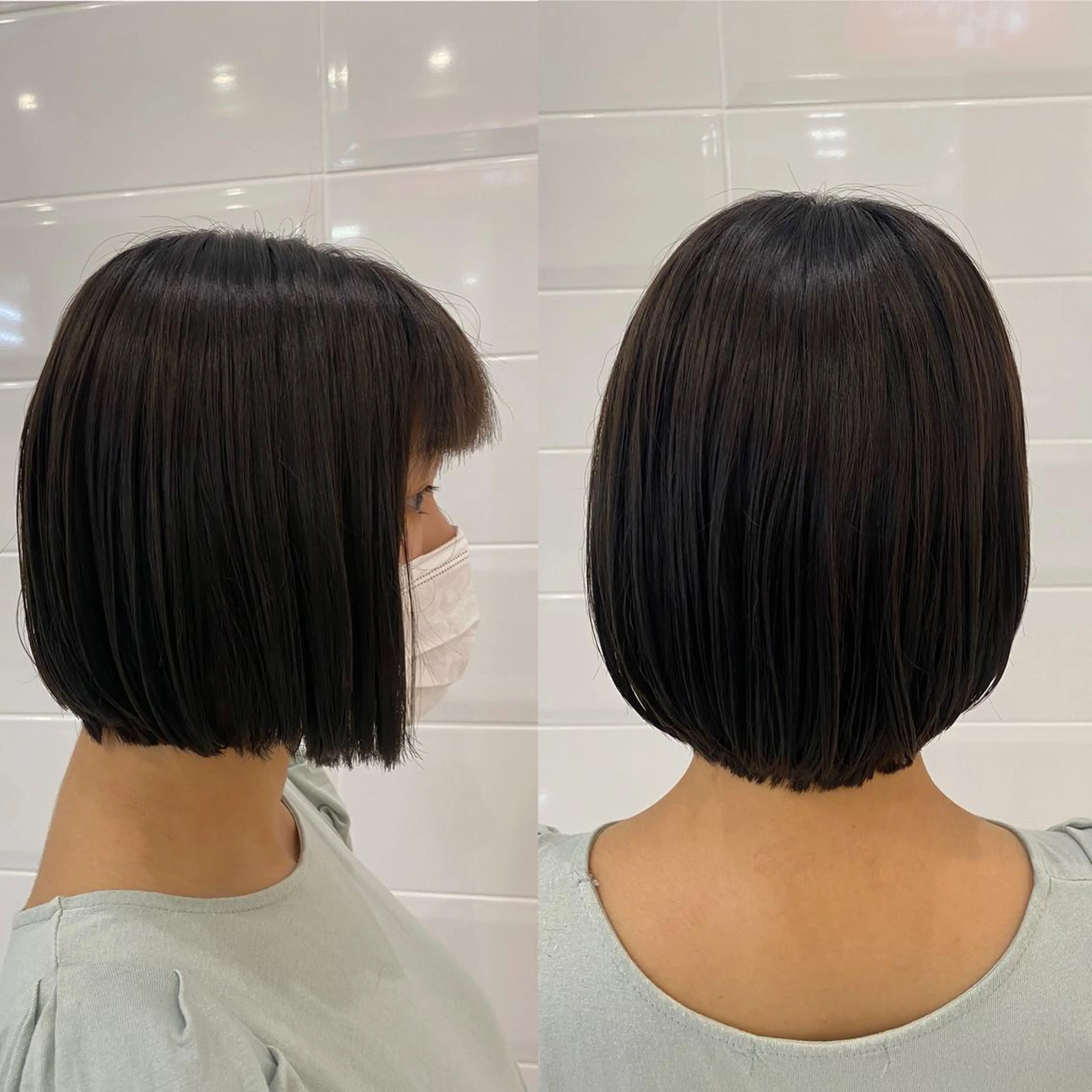 ミディアム ボブ 竹内 美貴のヘアスタイル