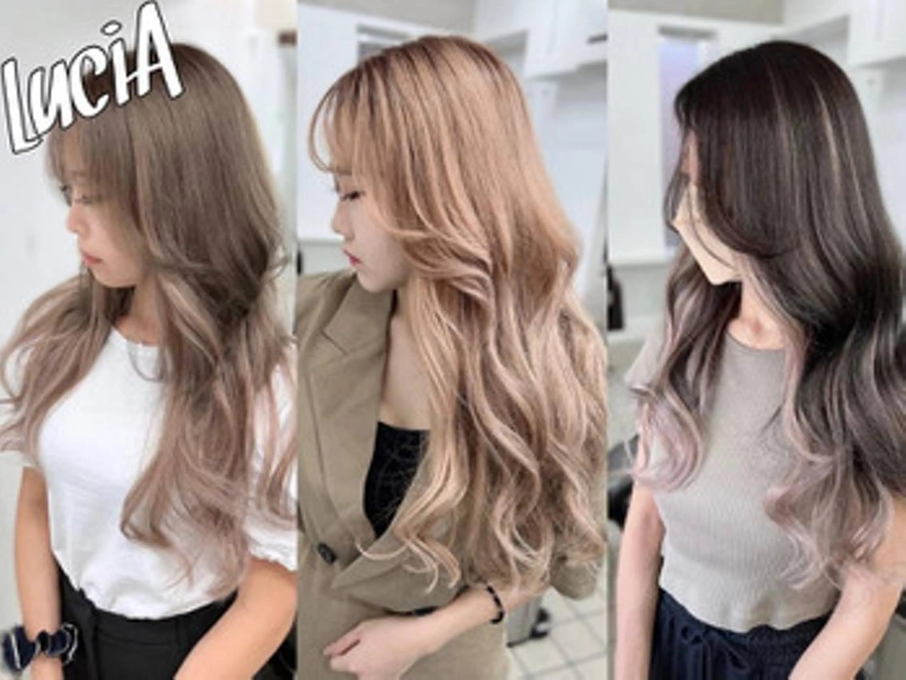 ロング カラー エクステ LuciAのヘアスタイル