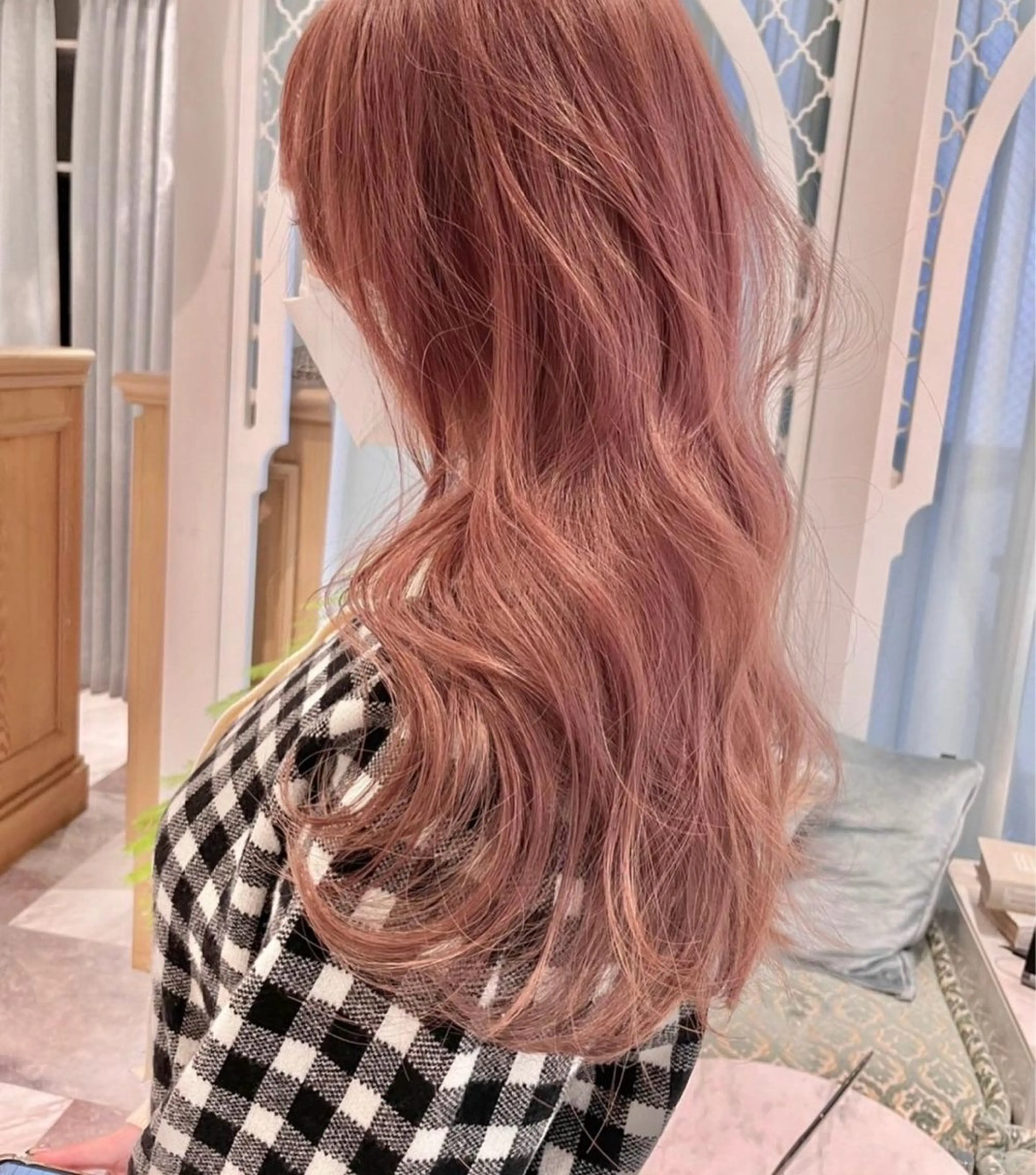 ロング カラー ヘアカラー トリートメント 水光艶カラー/ 艶ブリーチ/颯のヘアスタイル