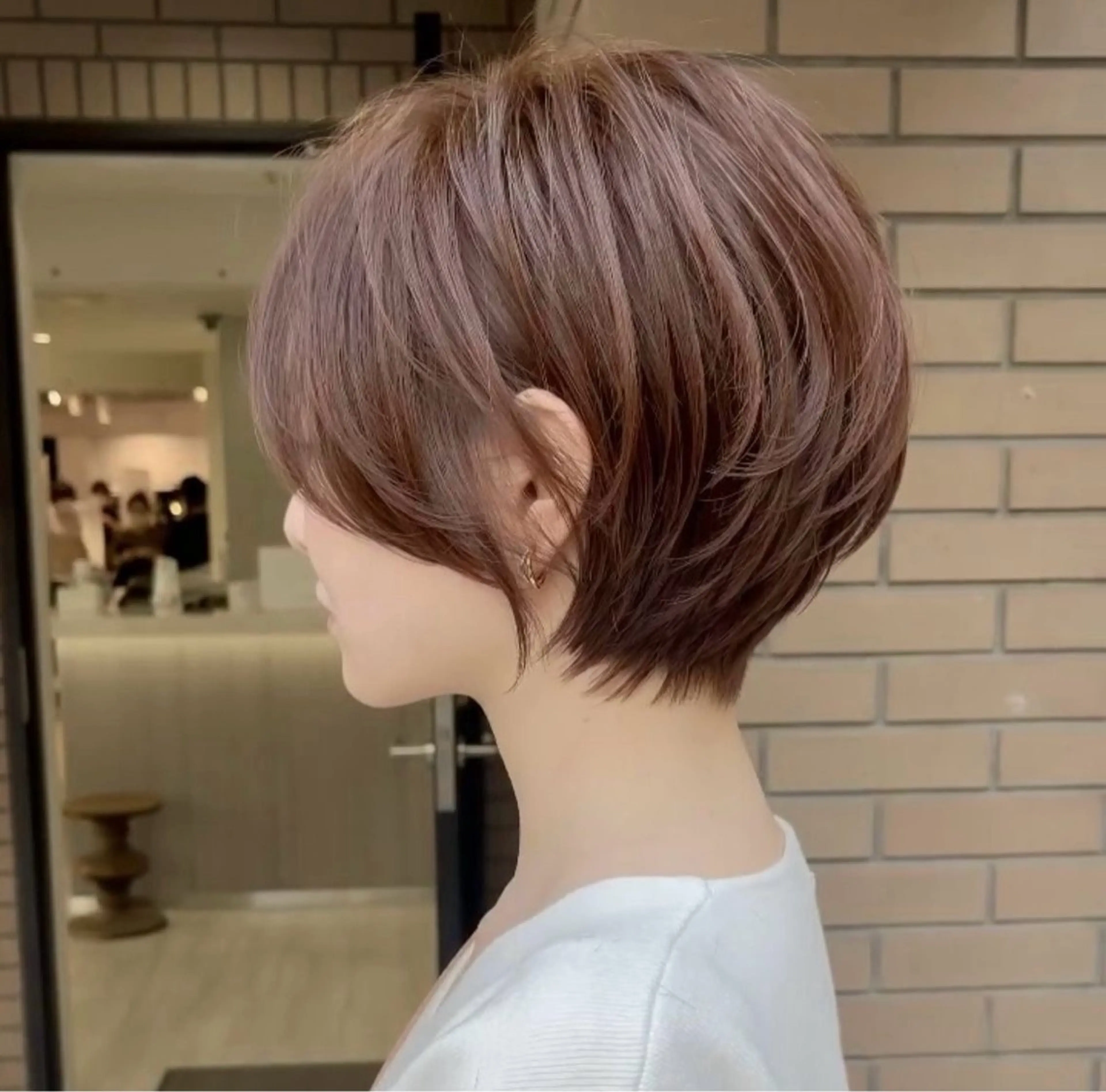 ショート 透明感/血色カラー/ 似合せレイヤー/ゆいのヘアスタイル