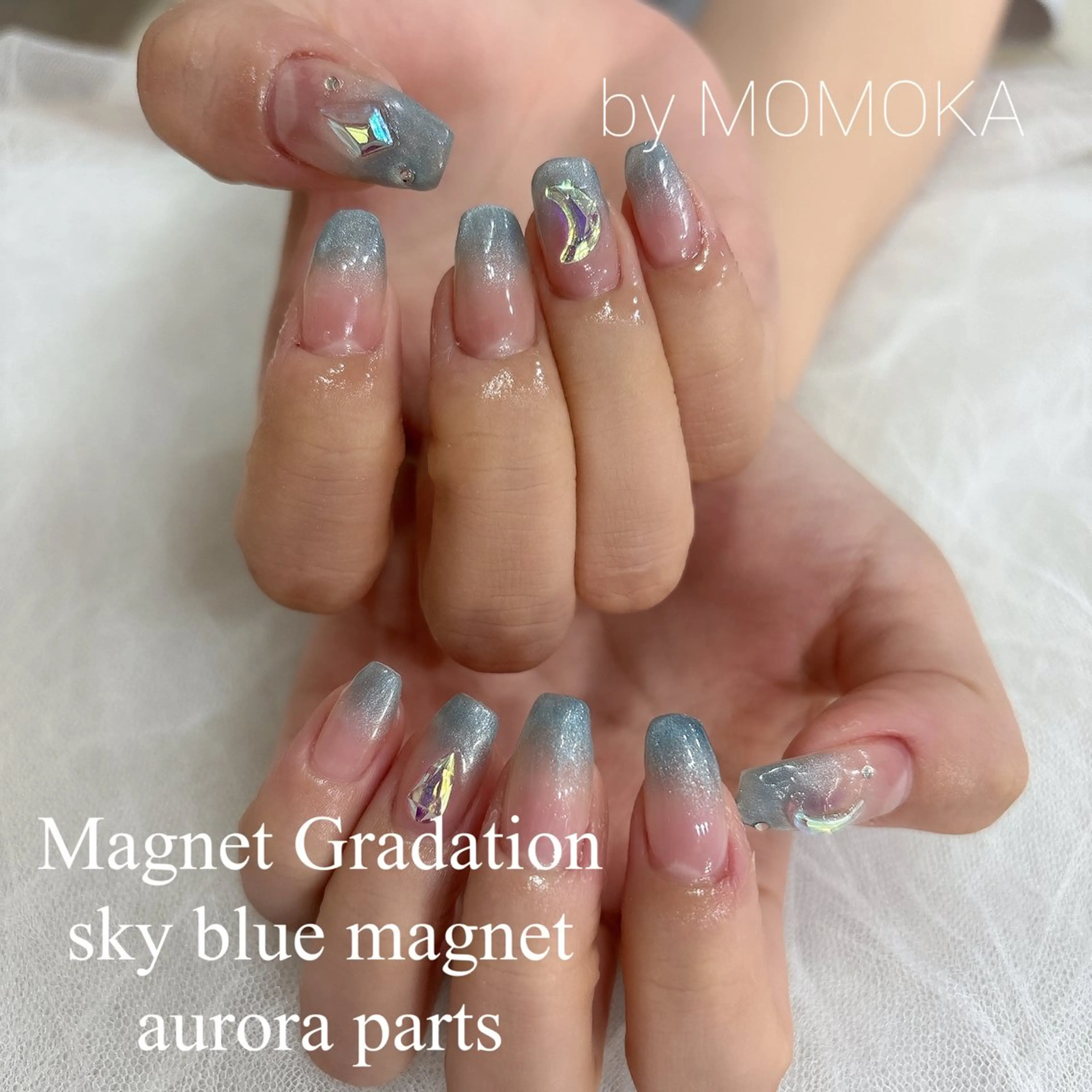 ネイル グラデーション マグネットネイル ハンドネイル momoka_nails所属・Momo Nailsのネイルデザイン