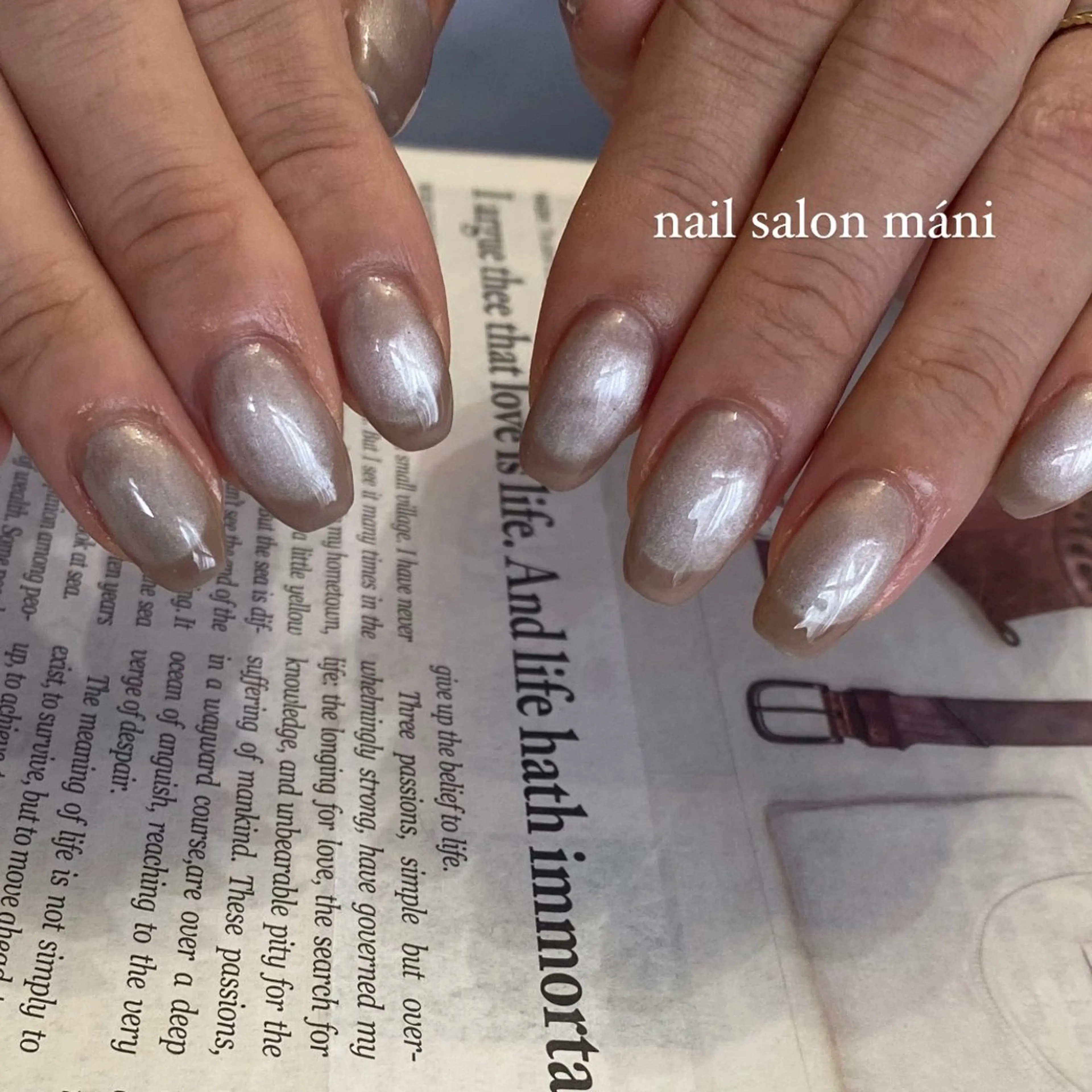 ネイル フレンチネイル マグネットネイル ニュアンスネイル オフィスネイル ワンカラーネイル ハンドネイル ハンドケア nail salon maniのネイルデザイン