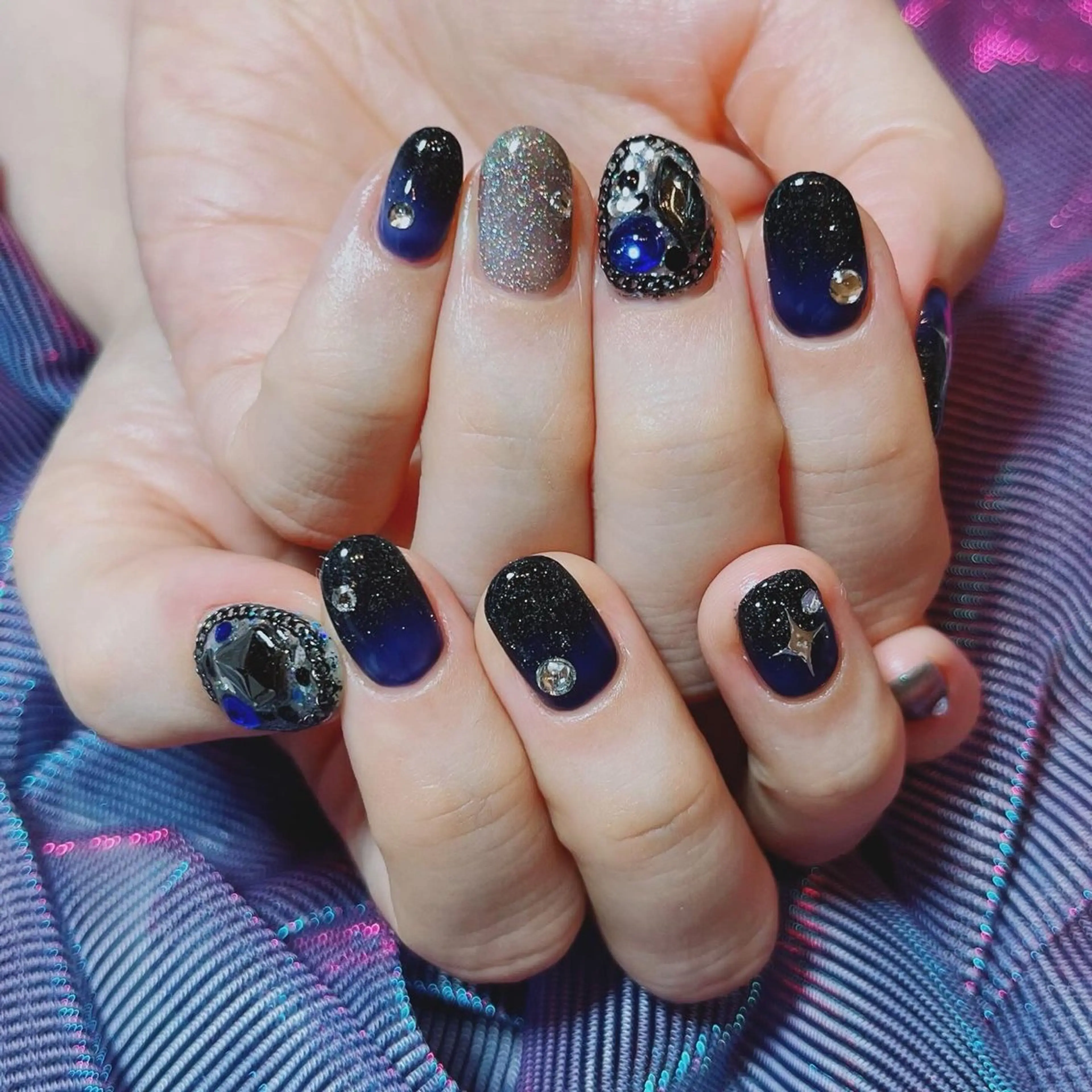 ネイル ブルー ruirui.naildesign所属・RUI ☆のネイルデザイン